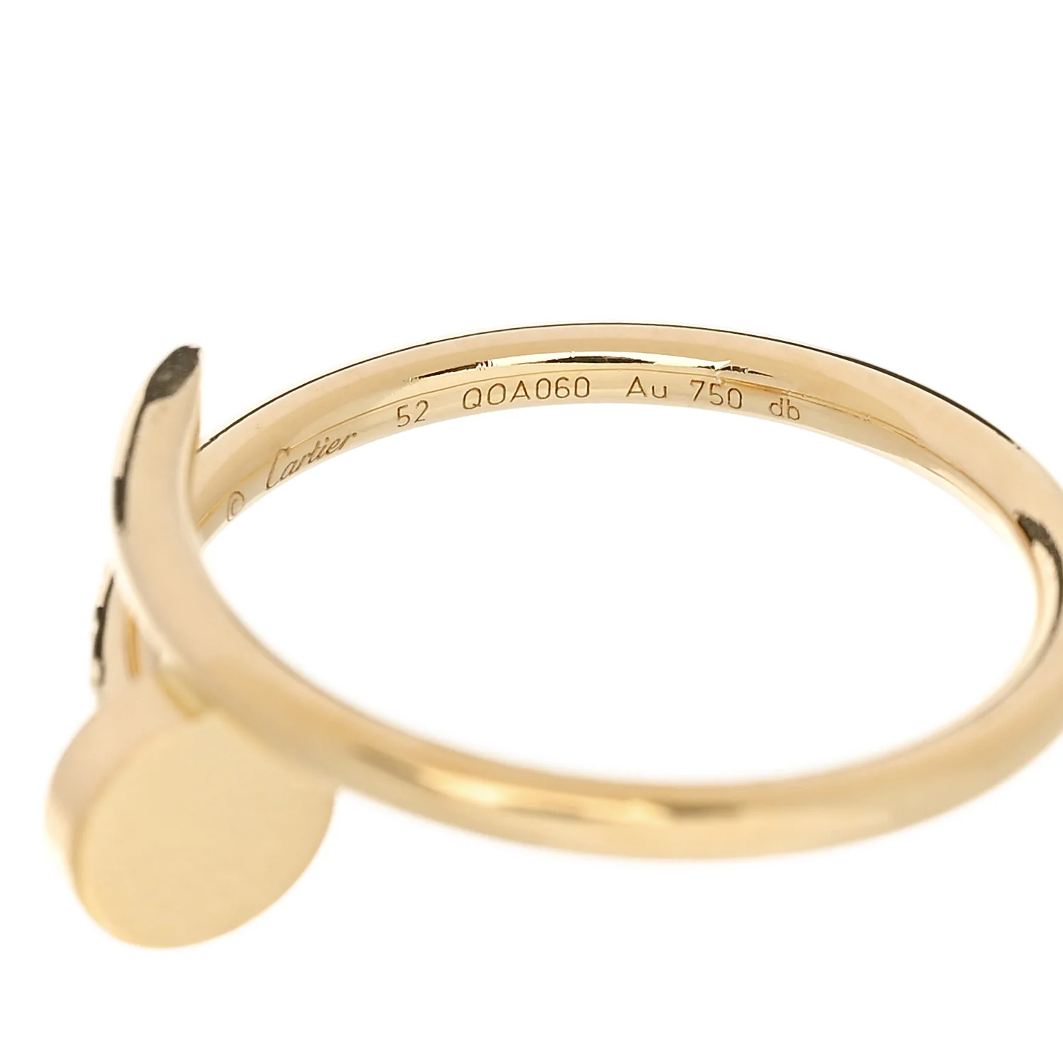 18K Yellow Gold Small Juste Un Clou Ring 52 6 - Image 5