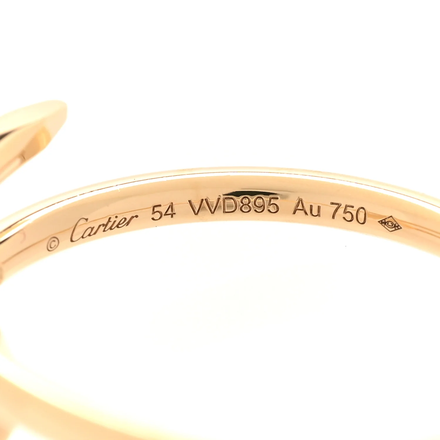 18K Yellow Gold Small Juste Un Clou Ring 54 7 - Image 4