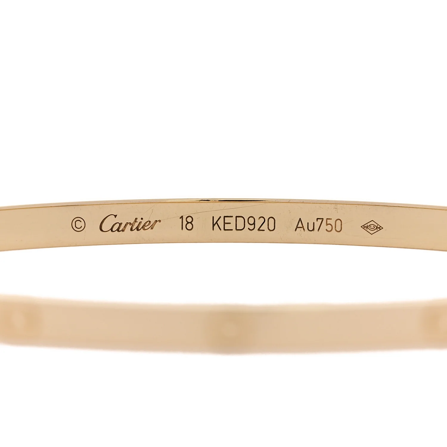 18K Yellow Gold Small LOVE Bracelet 18 - Image 5