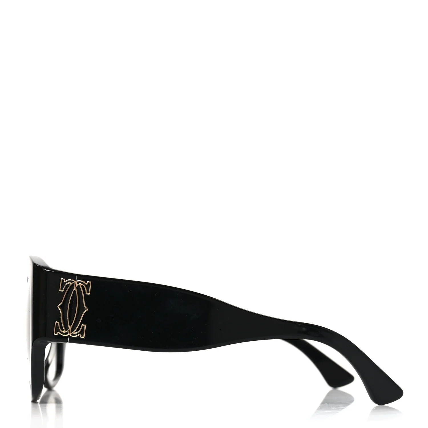 Acetate C De Cartier Sunglasses CT0304S Black - Image 3