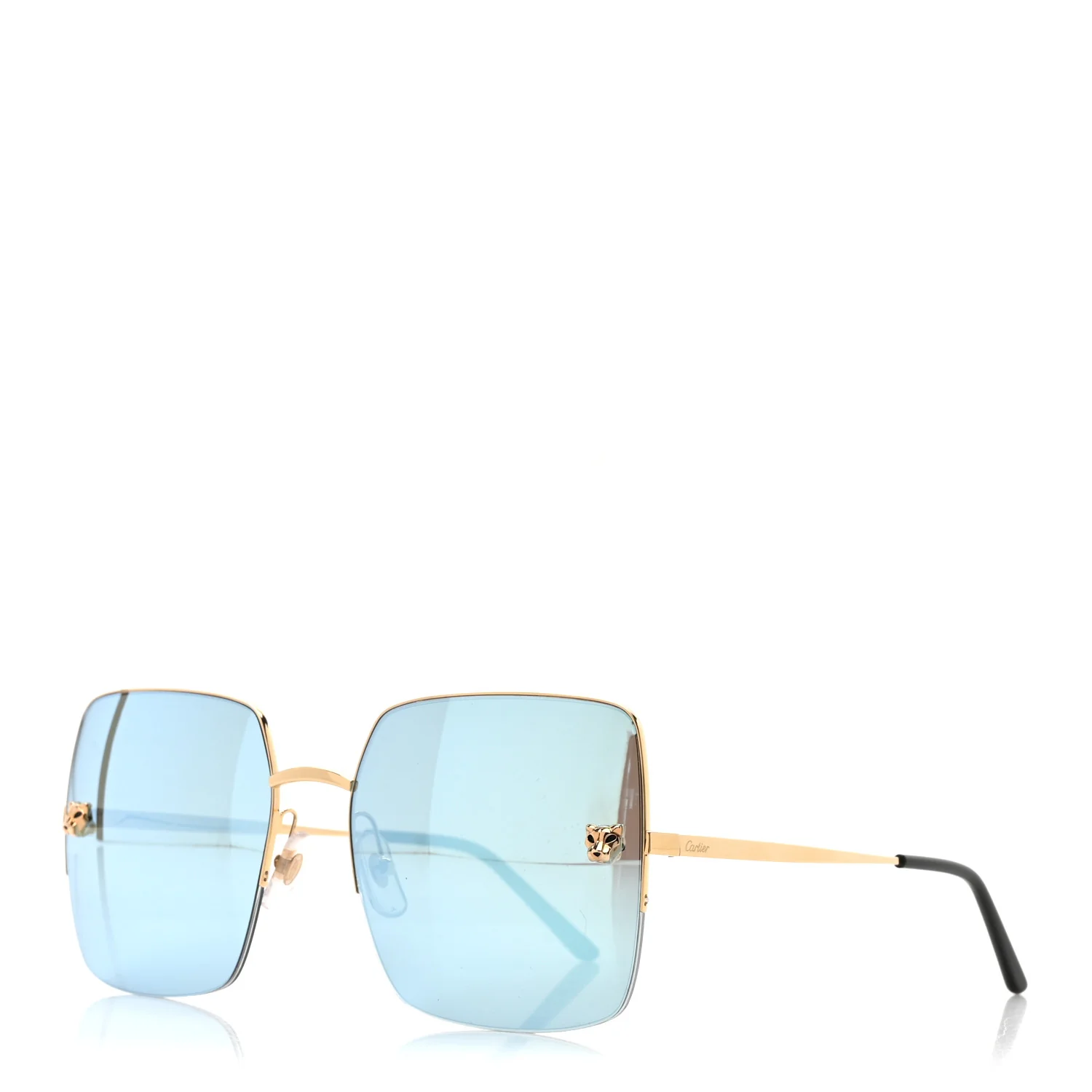 Panthere De Cartier Sunglasses CT0121S Gold