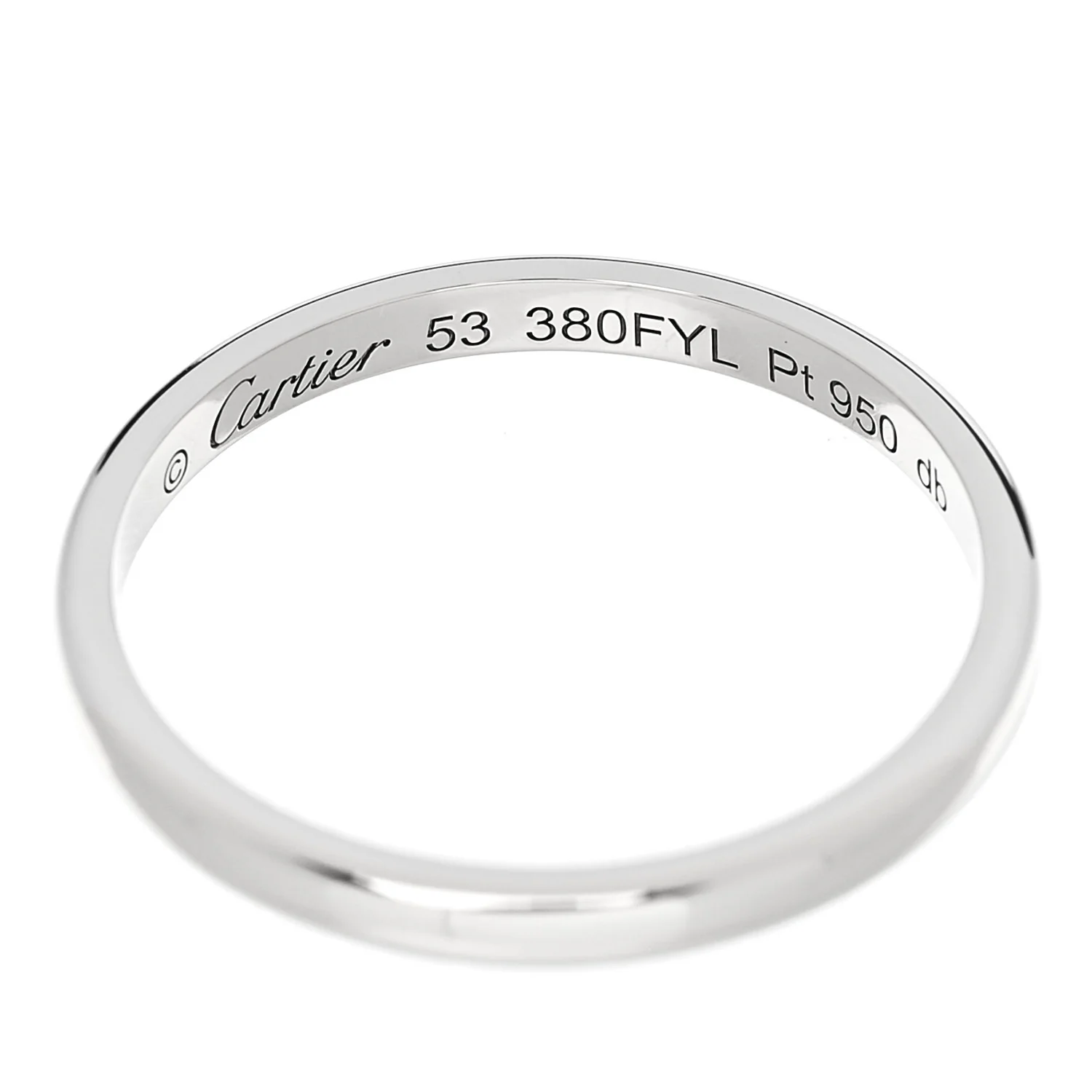 Platinum 2mm 1895 Wedding Band Ring 53 6.5 - Image 4