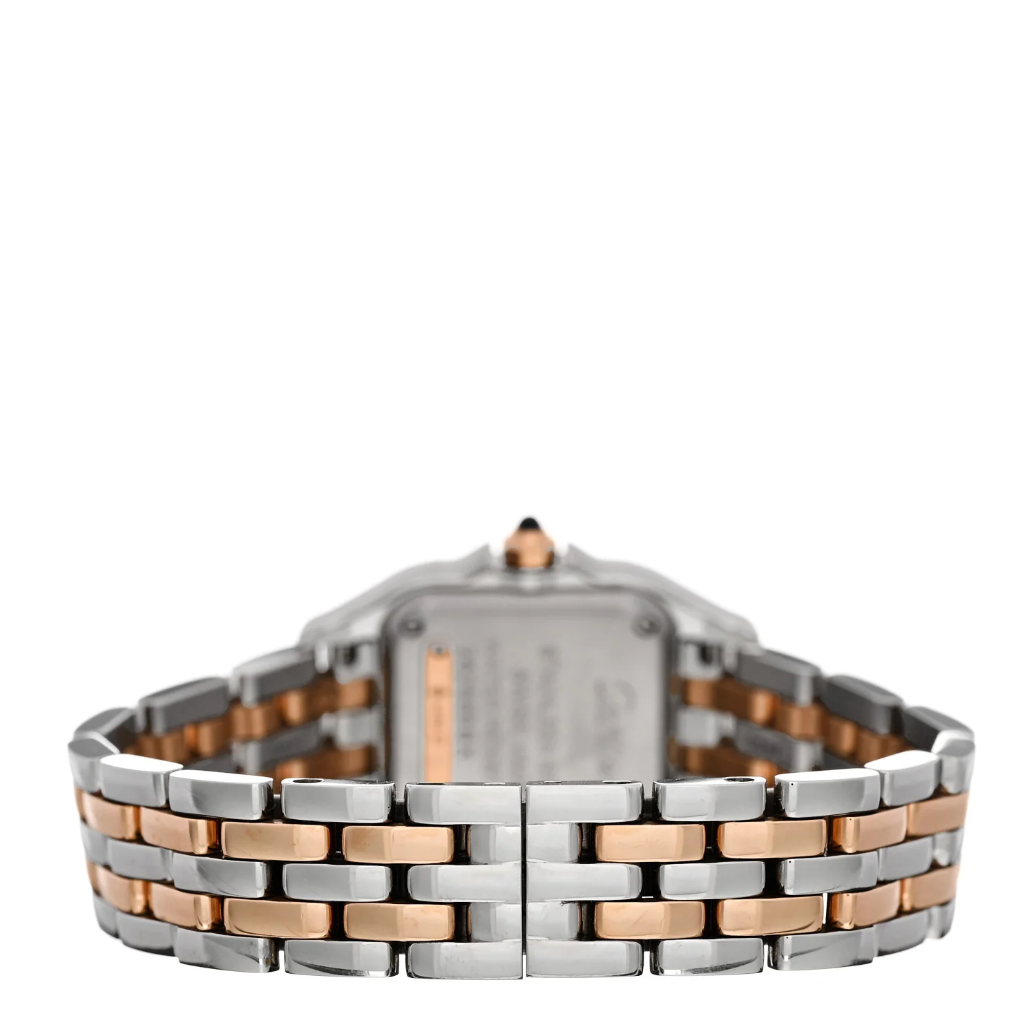 Stainless Steel 18K Pink Gold Diamond 22mm Panthere Quartz Watch - Image 3