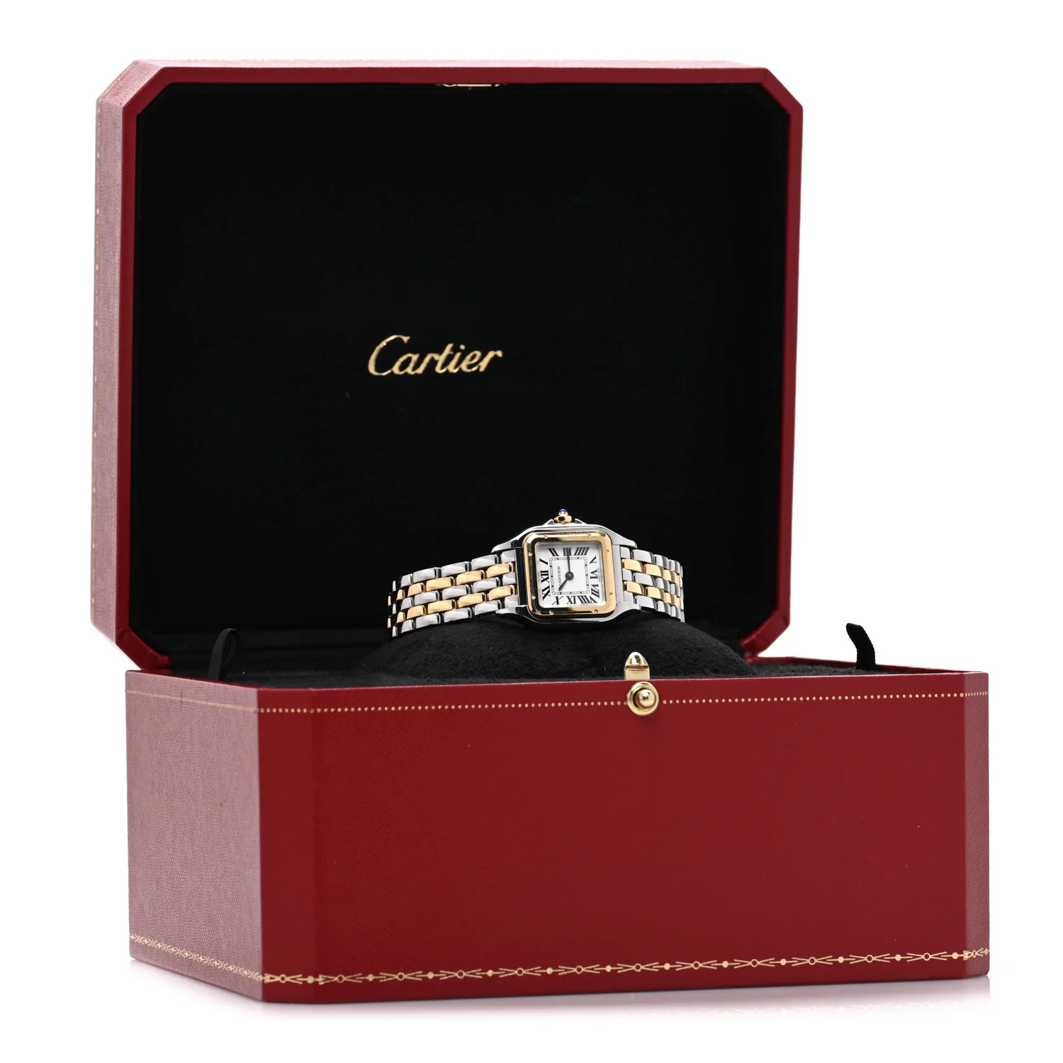 Stainless Steel 18K Yellow Gold 23mm Panthere Quartz Watch - Image 5