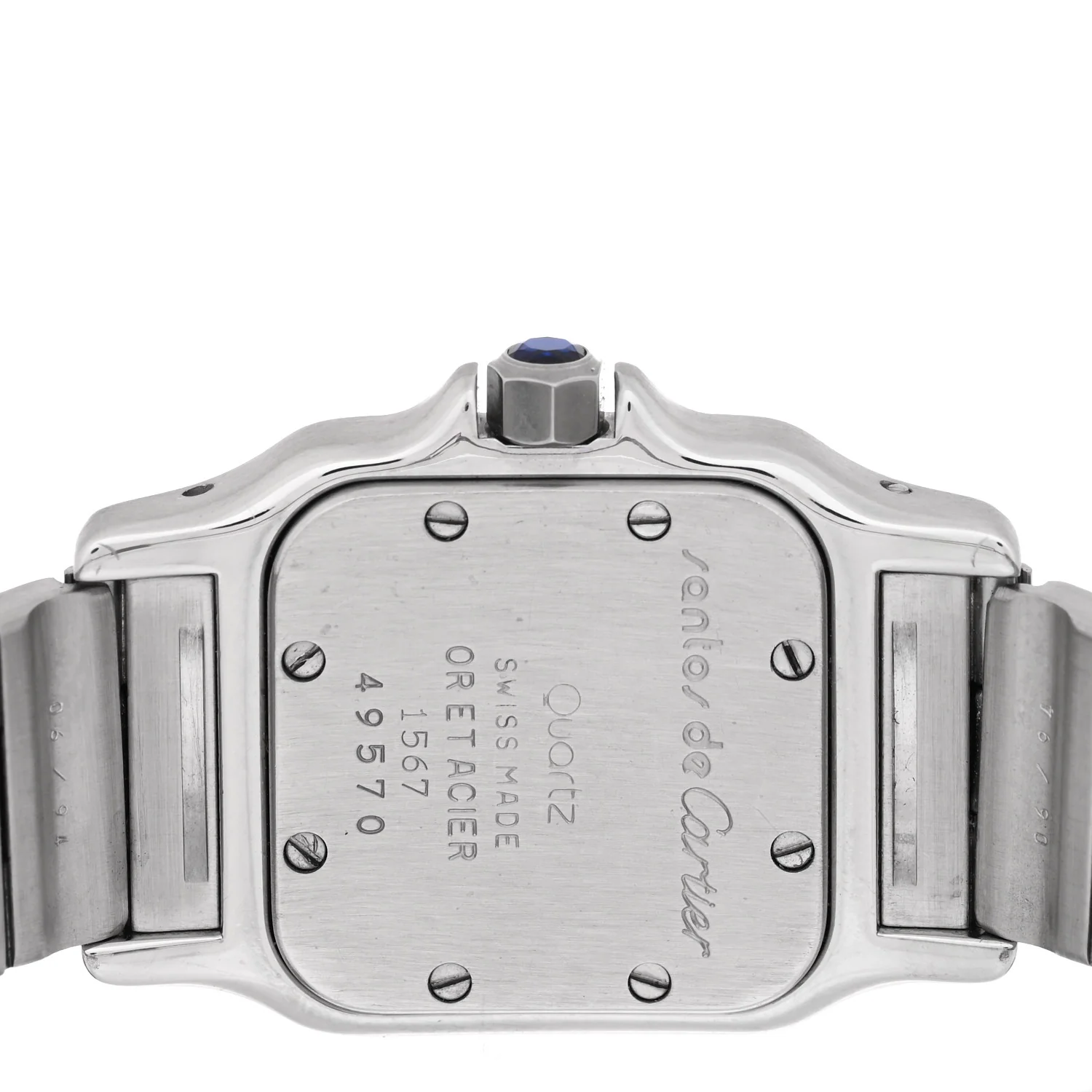 Stainless Steel 18K Yellow Gold 24mm Santos De Cartier Galbee Quartz Watch - Image 4