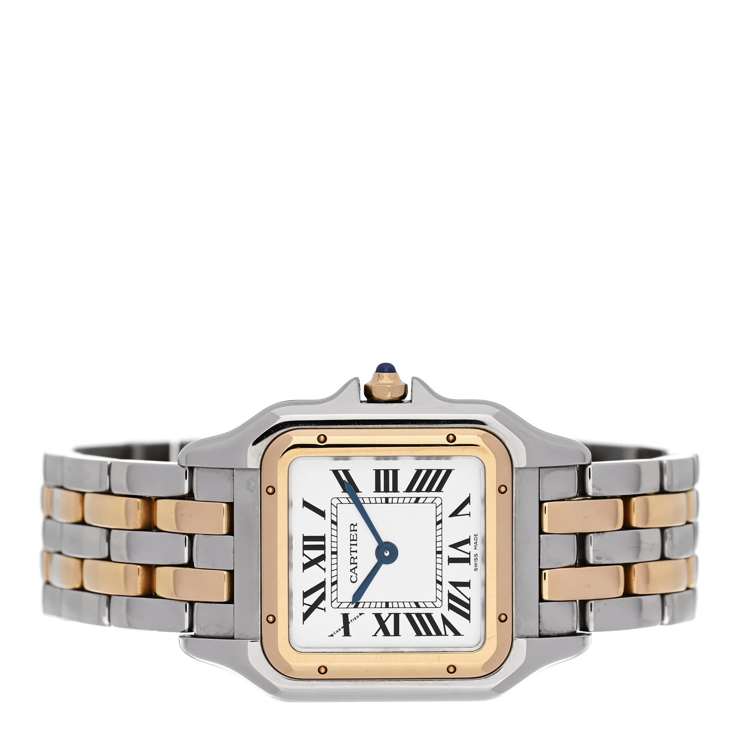 Stainless Steel 18K Yellow Gold 27mm Panthere Quartz Watch - Image 2