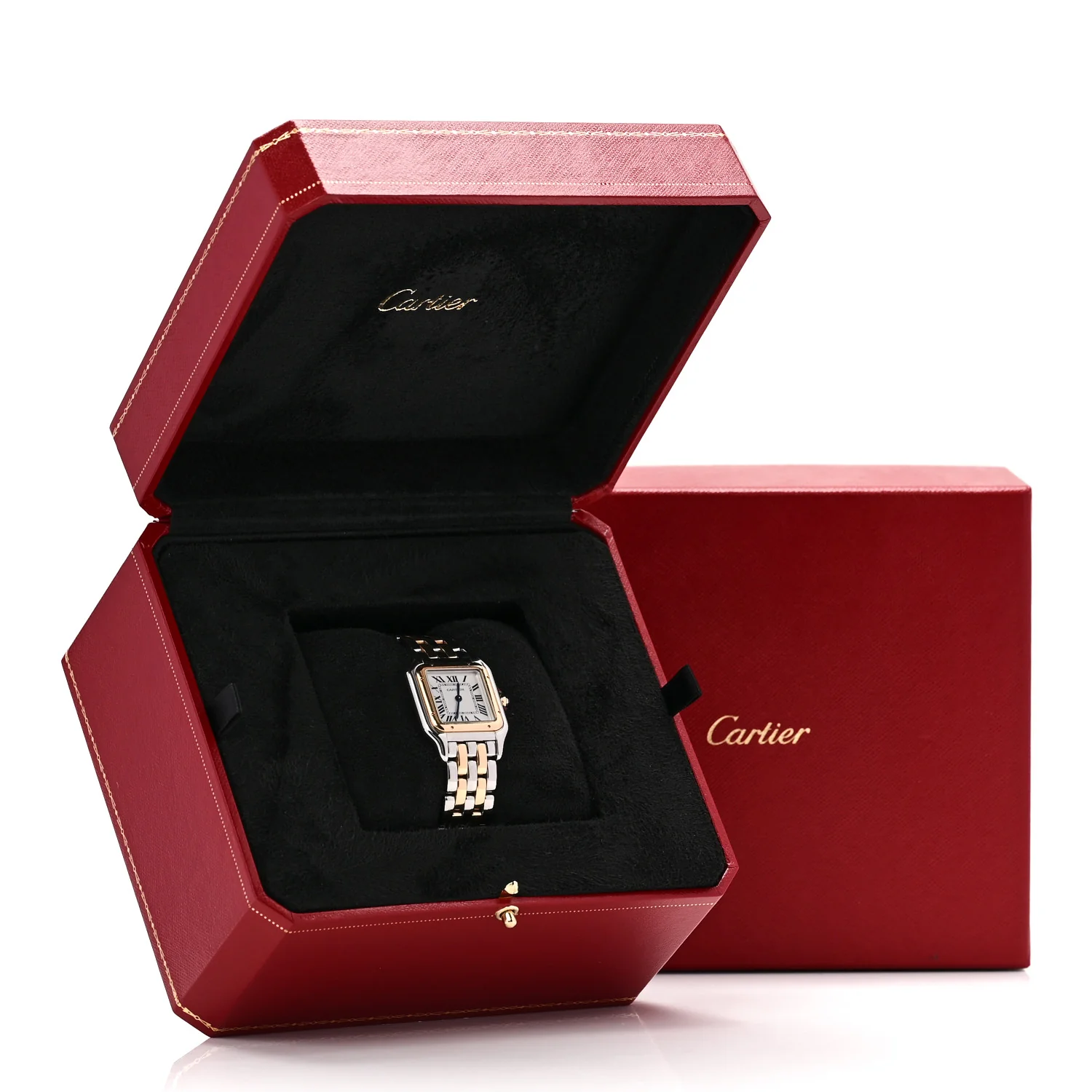 Stainless Steel 18K Yellow Gold 27mm Panthere Quartz Watch - Image 5