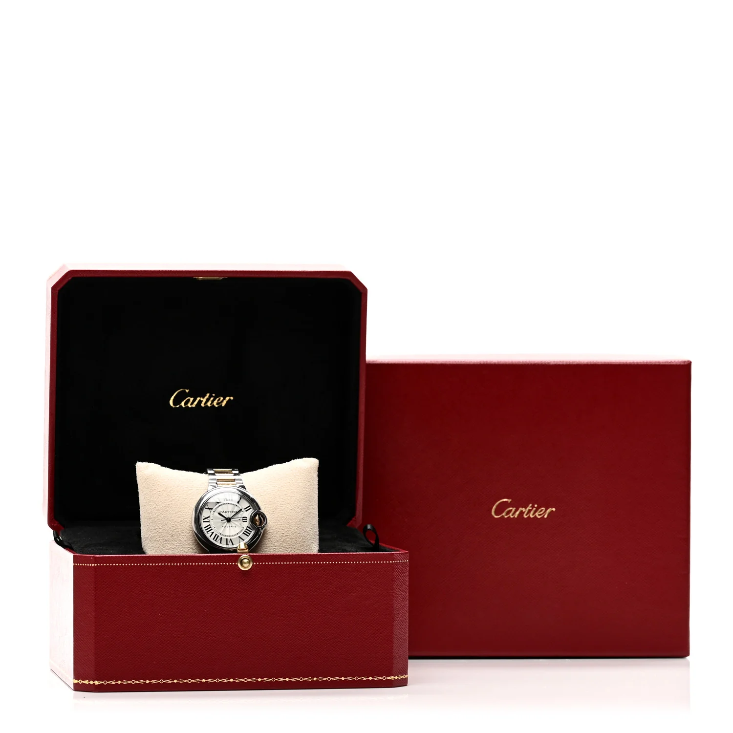 Stainless Steel 18K Yellow Gold 33mm Ballon Bleu De Cartier Automatic Watch - Image 5