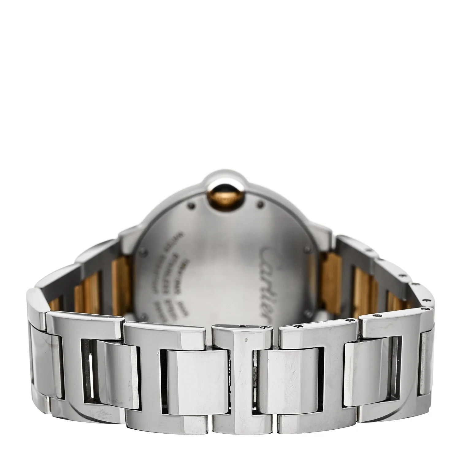 Stainless Steel 18K Yellow Gold 36mm Ballon Bleu De Cartier Quartz Watch - Image 3