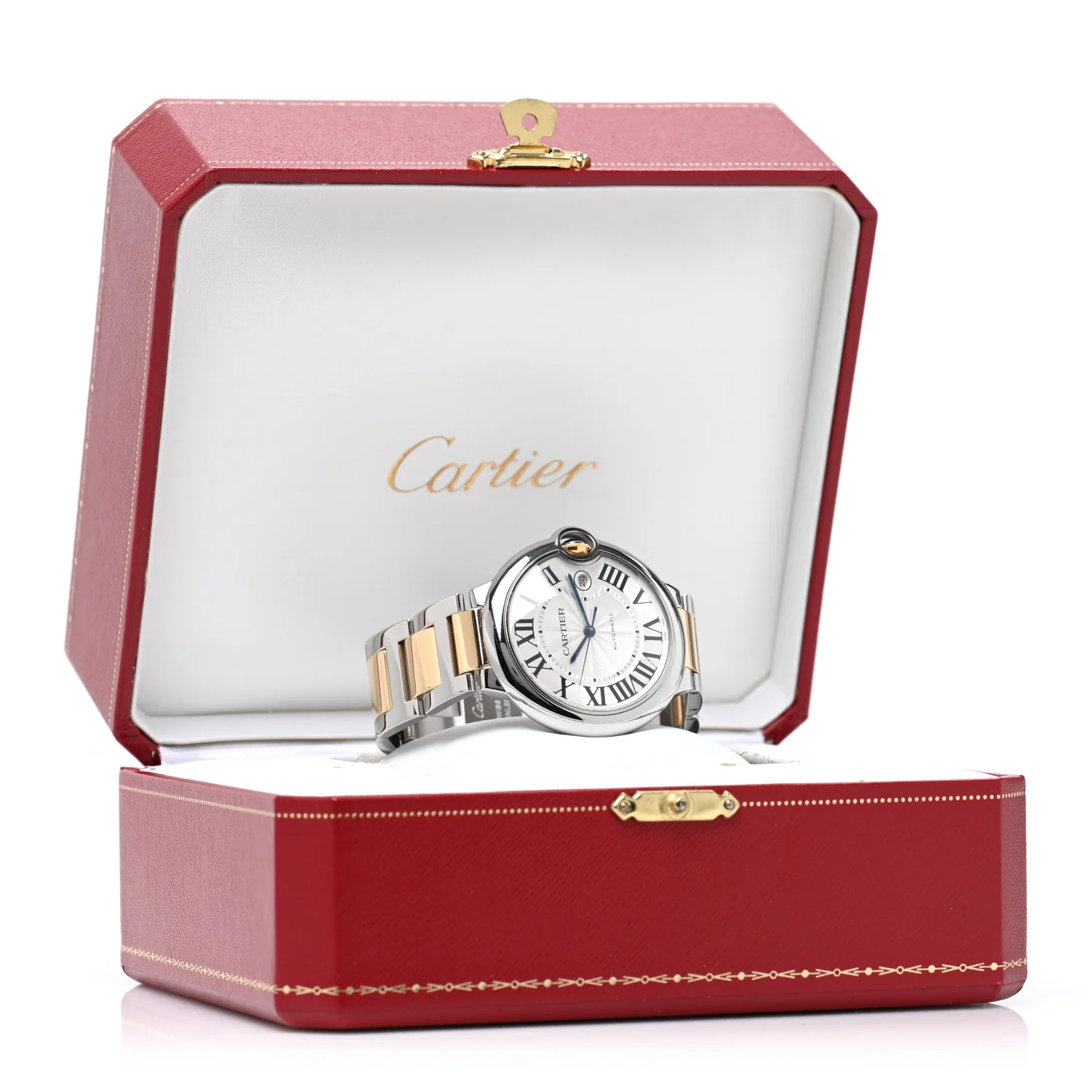 Stainless Steel 18K Yellow Gold 42mm Ballon Bleu De Cartier Automatic Watch - Image 5