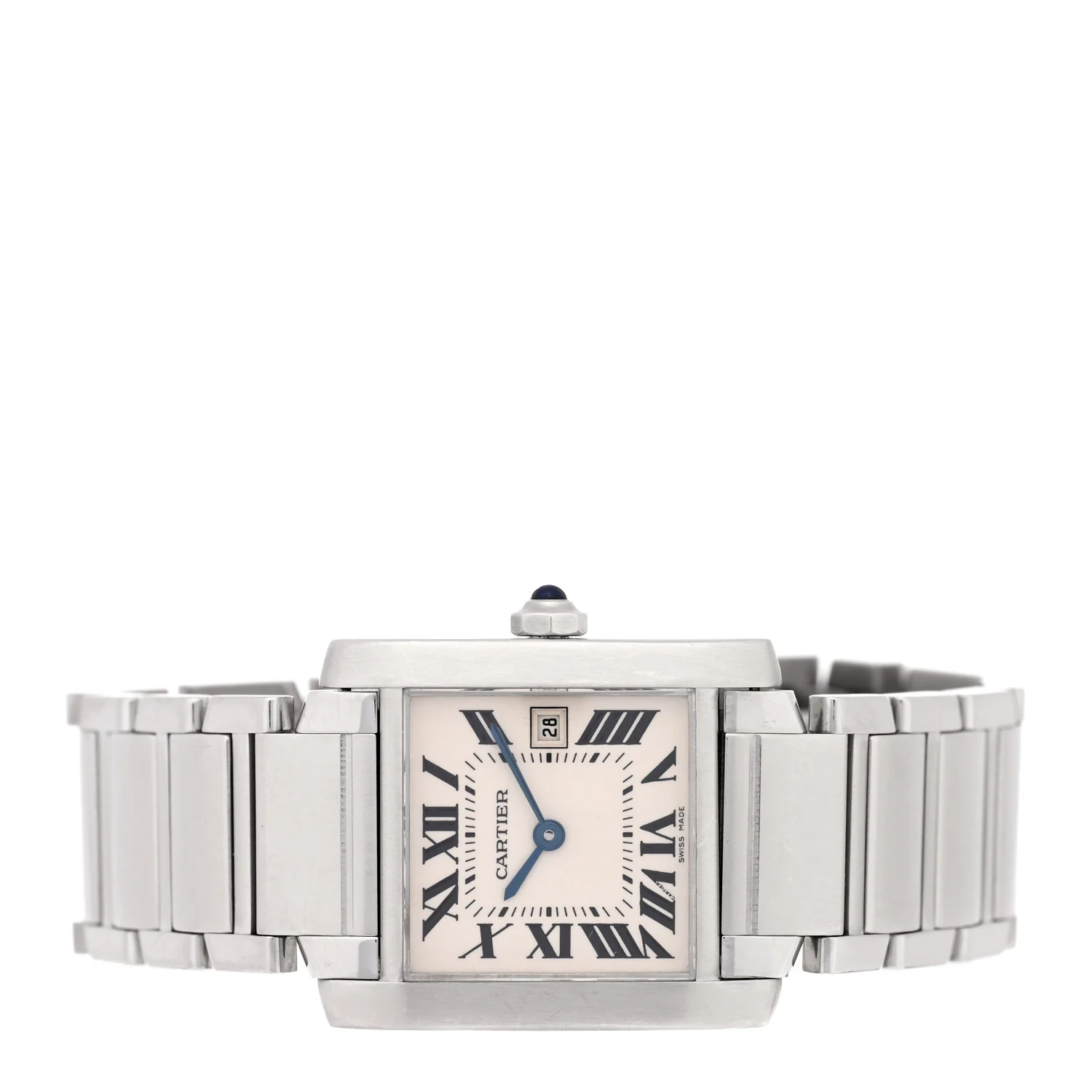 Stainless Steel 25mm Tank Francaise Quartz Watch - Image 2