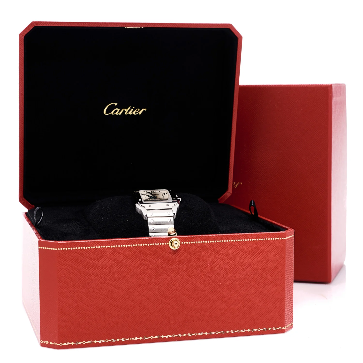 Stainless Steel 27mm Santos Quartz Watch - Image 5