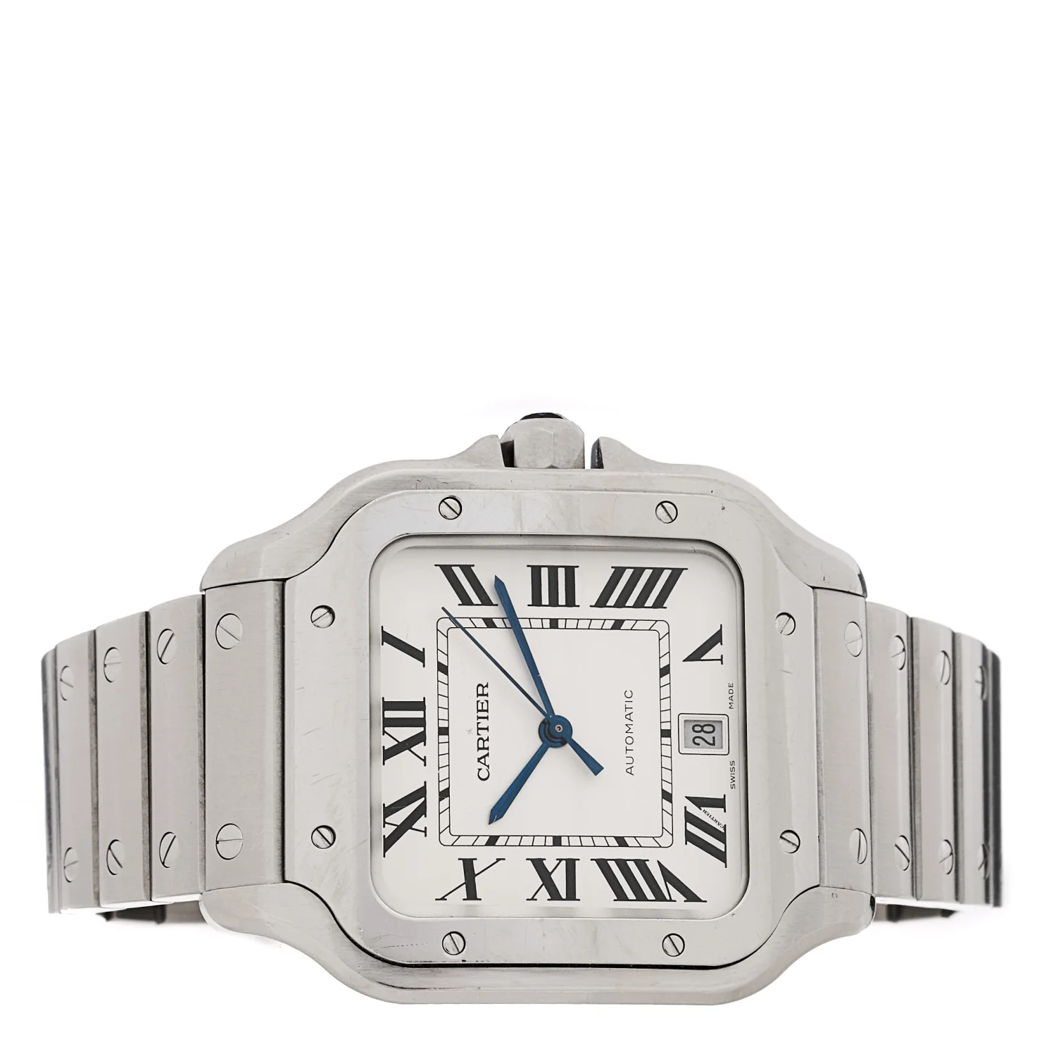Stainless Steel 39.8mm Santos De Cartier Automatic Watch - Image 2