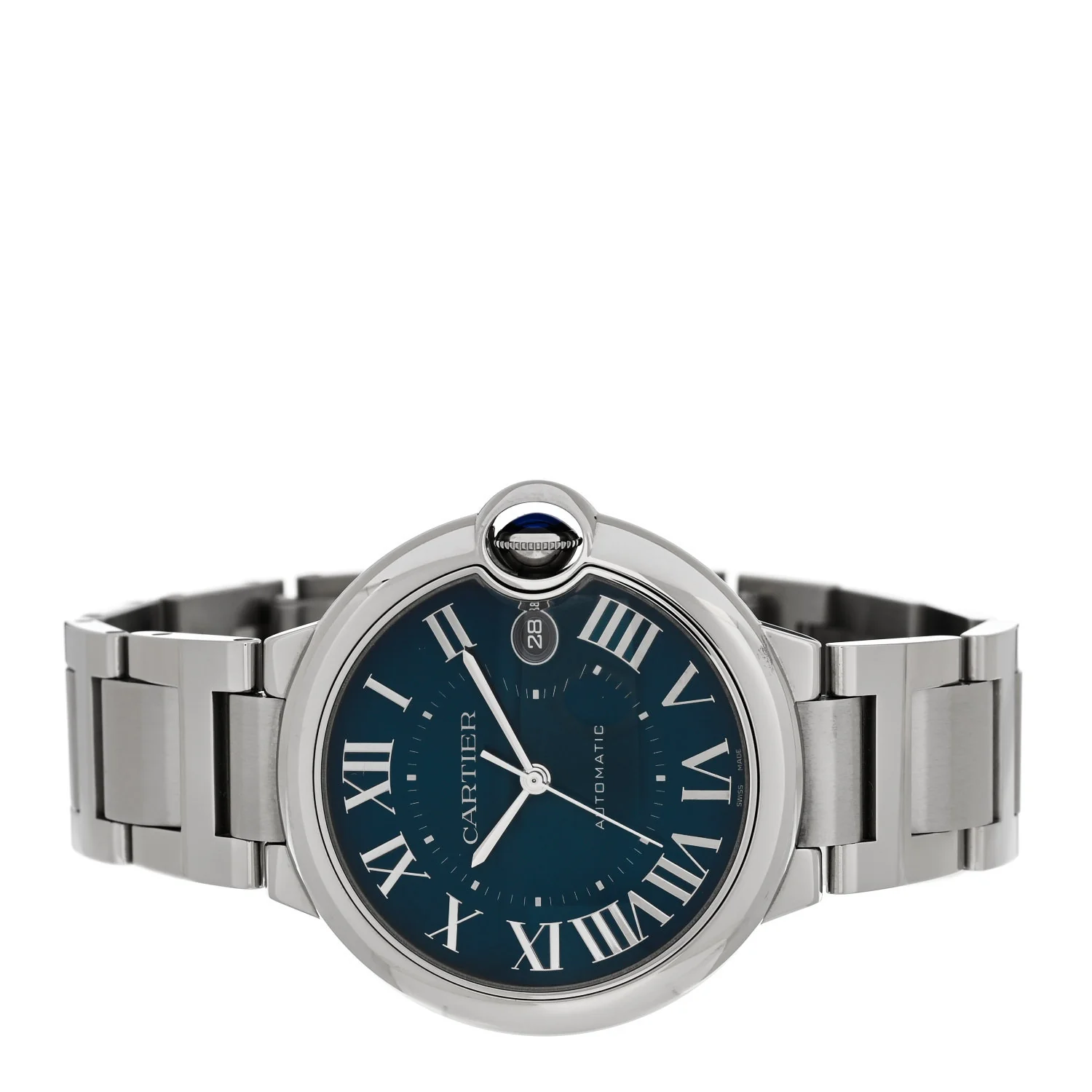 Stainless Steel 40mm Ballon Bleu De Cartier Automatic Watch Blue - Image 2