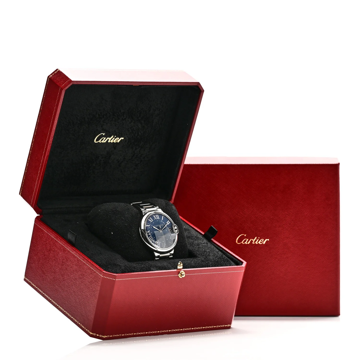 Stainless Steel 40mm Ballon Bleu De Cartier Automatic Watch Blue - Image 5