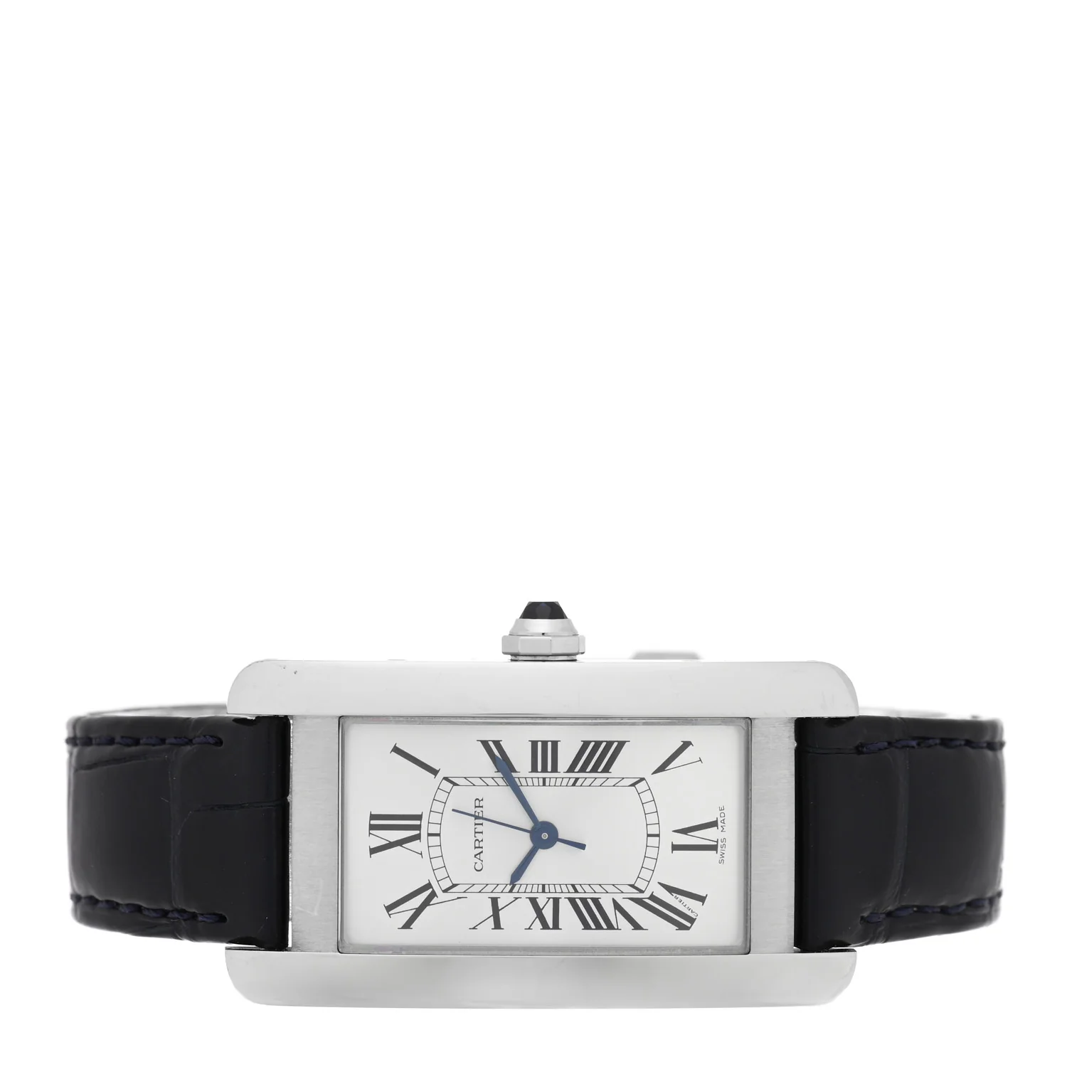 Stainless Steel Alligator 19mm Tank Americaine Quartz Watch - Image 2