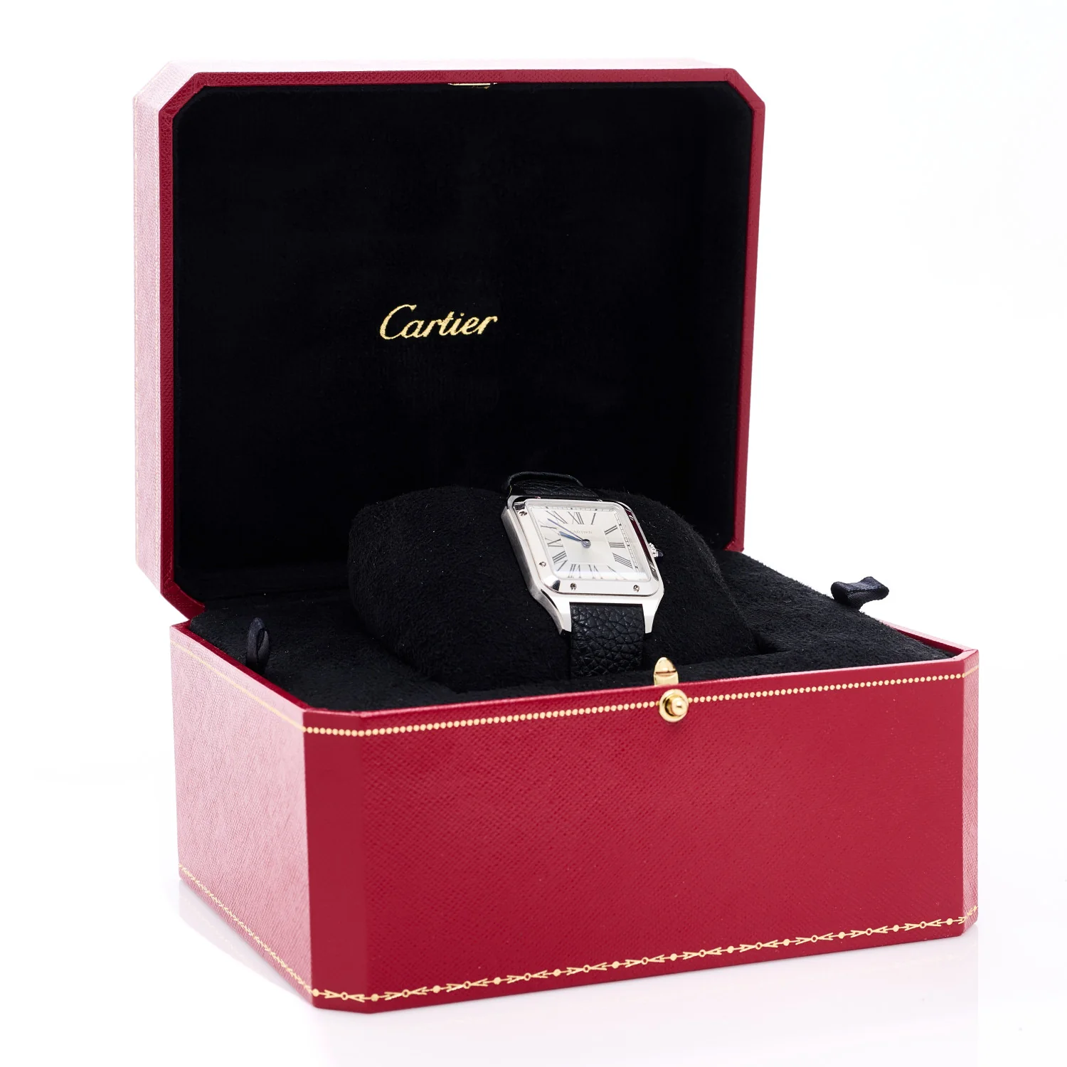 Stainless Steel Alligator 31.4mm Santos Dumont Quartz Watch - Image 5