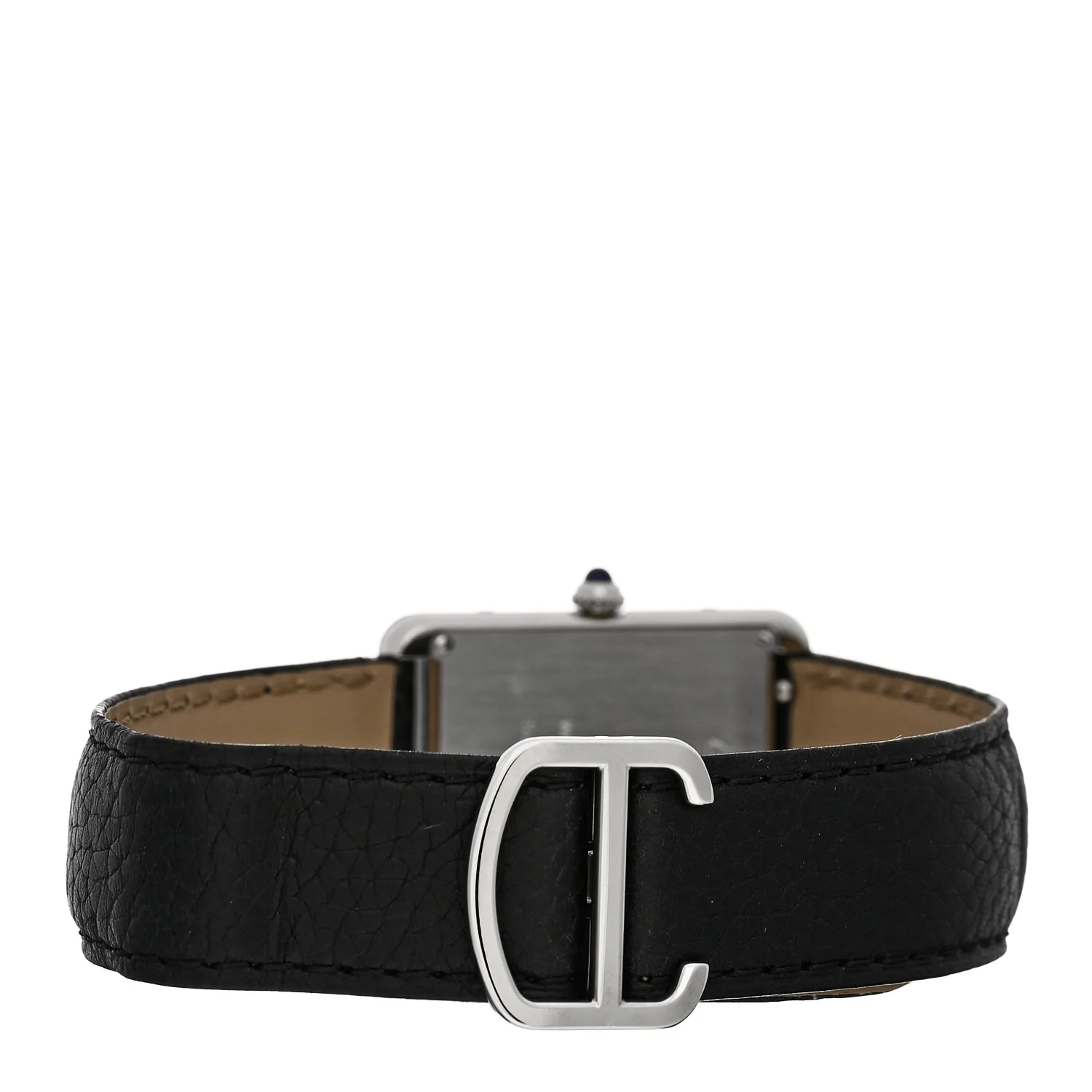 Stainless Steel Calfskin 27mm Tank Solo Quartz Watch - Image 3