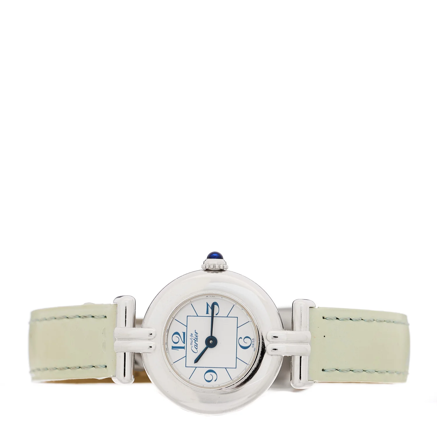 Sterling Silver Calfskin 24mm Must de Colisee Quartz Watch - Image 2