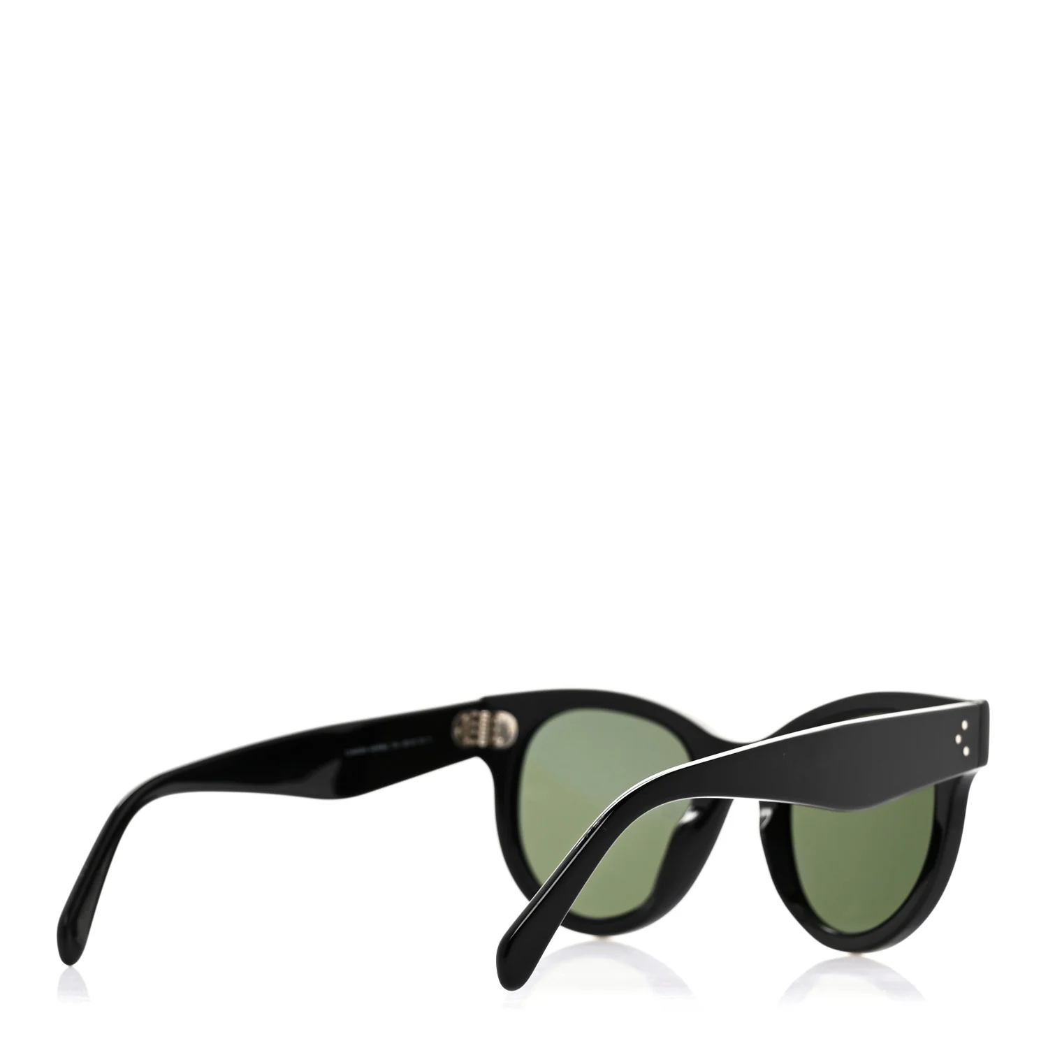 Acetate Studded Mineral Round Sunglasses CL40031 Black - Image 4