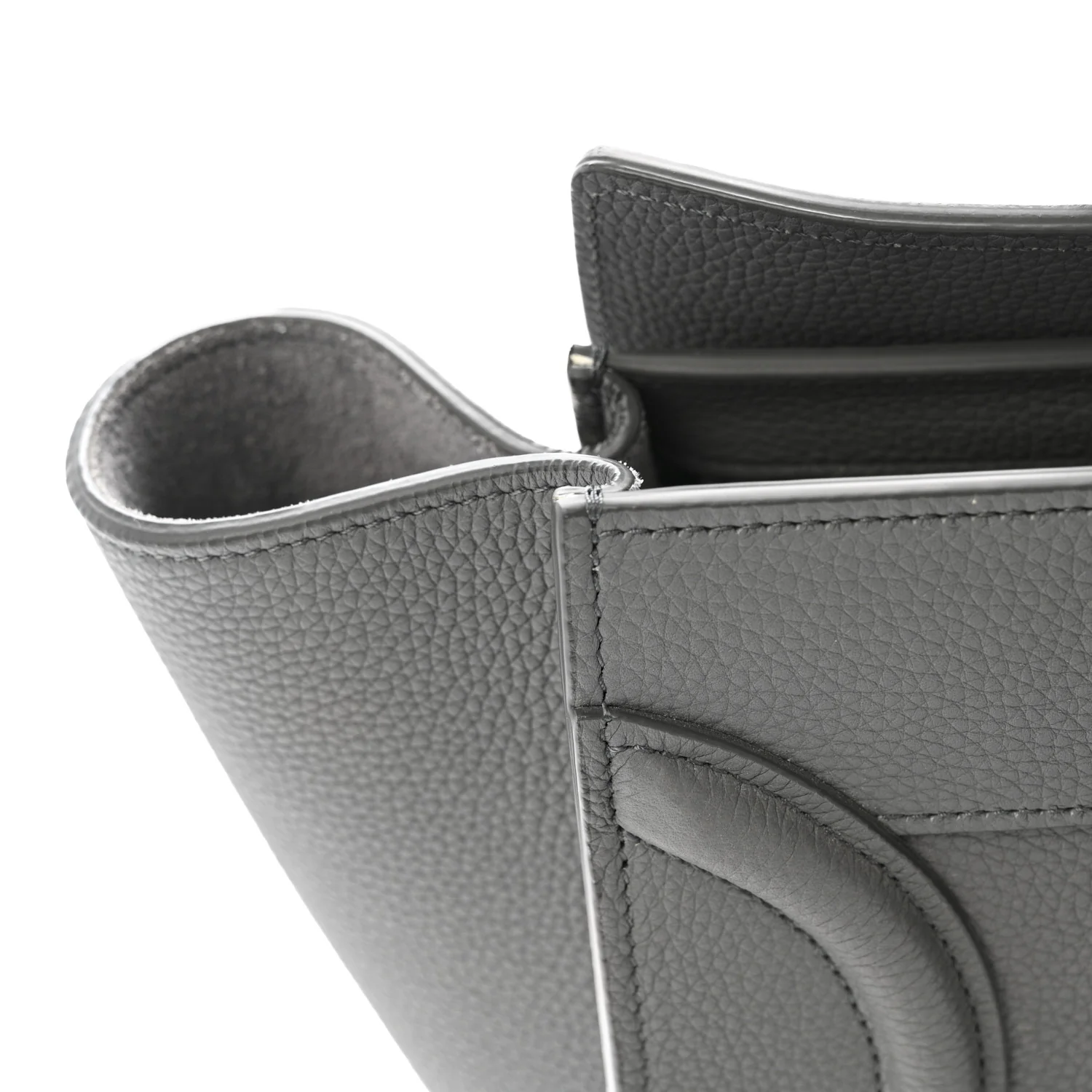 Baby Drummed Calfskin Micro Luggage Kohl - Image 13