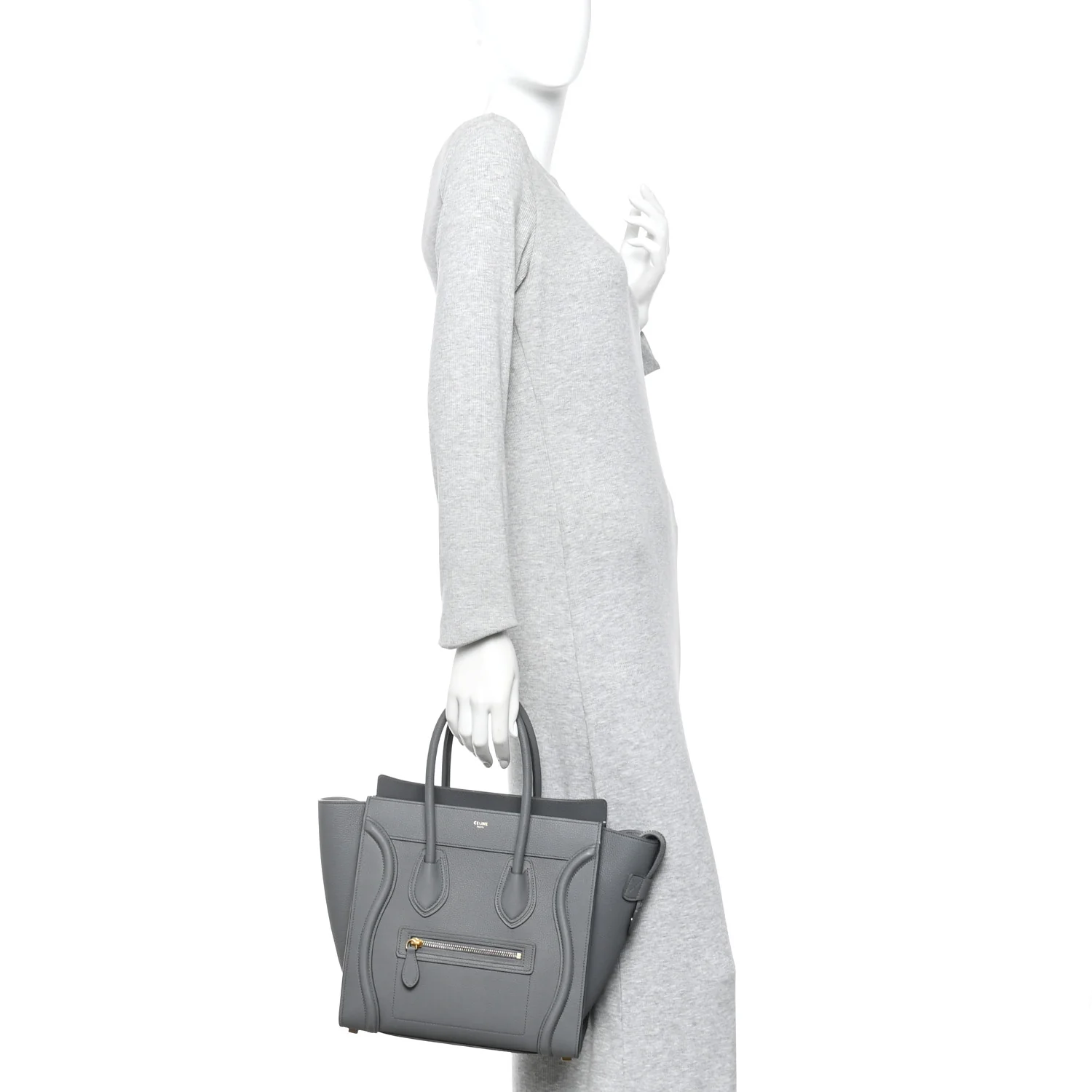 Baby Drummed Calfskin Micro Luggage Kohl - Image 2