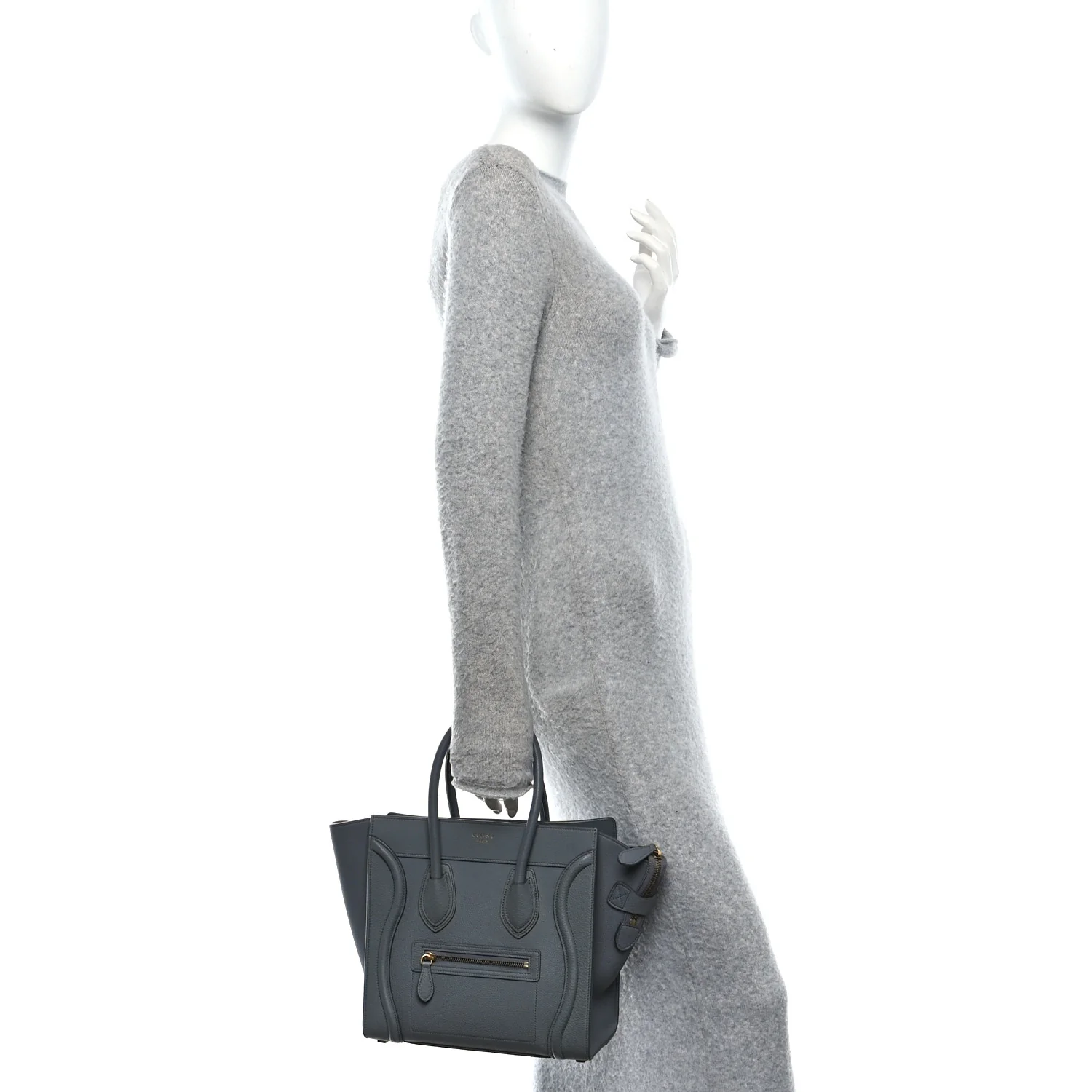 Baby Drummed Calfskin Micro Luggage Kohl - Image 2