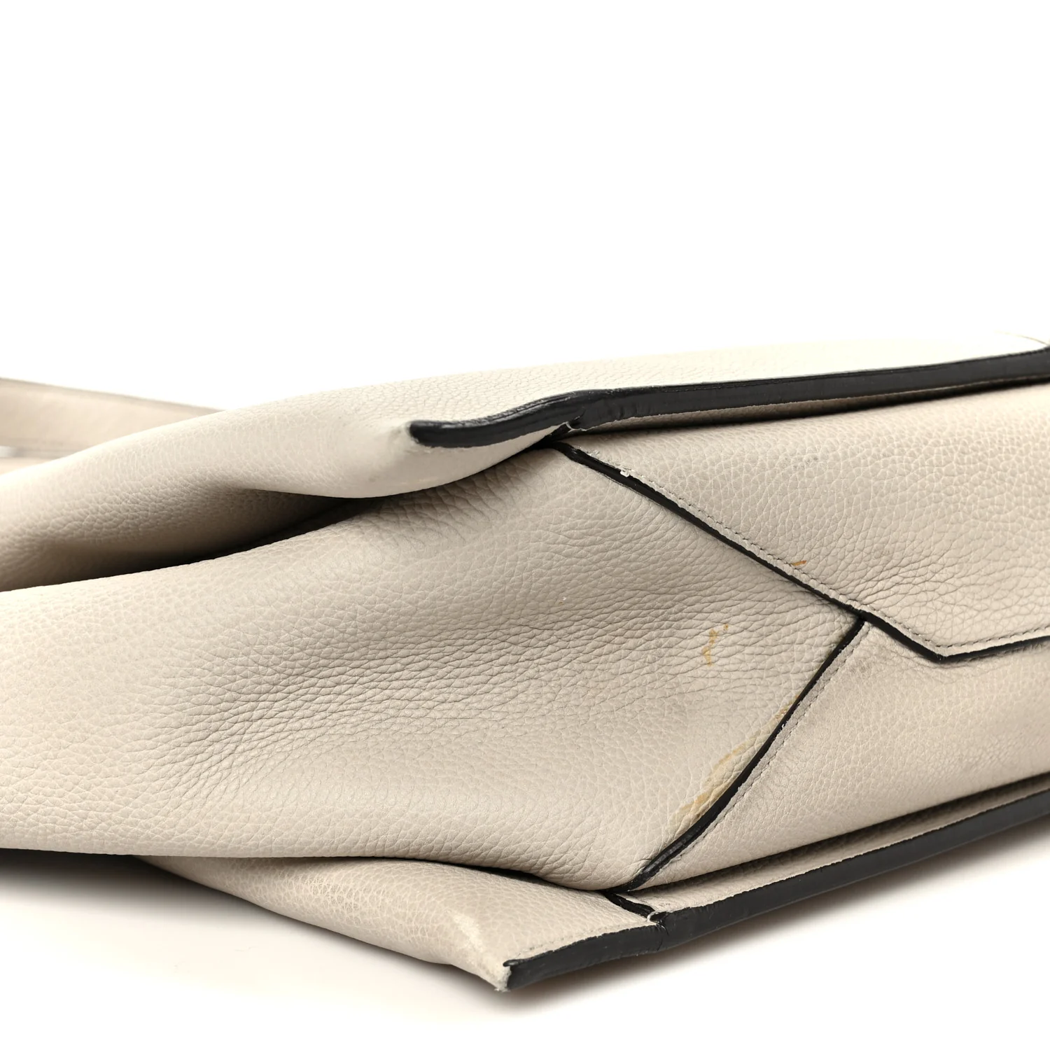 Baby Grained Calfskin Medium Tri-Fold Bag Powder - Image 10