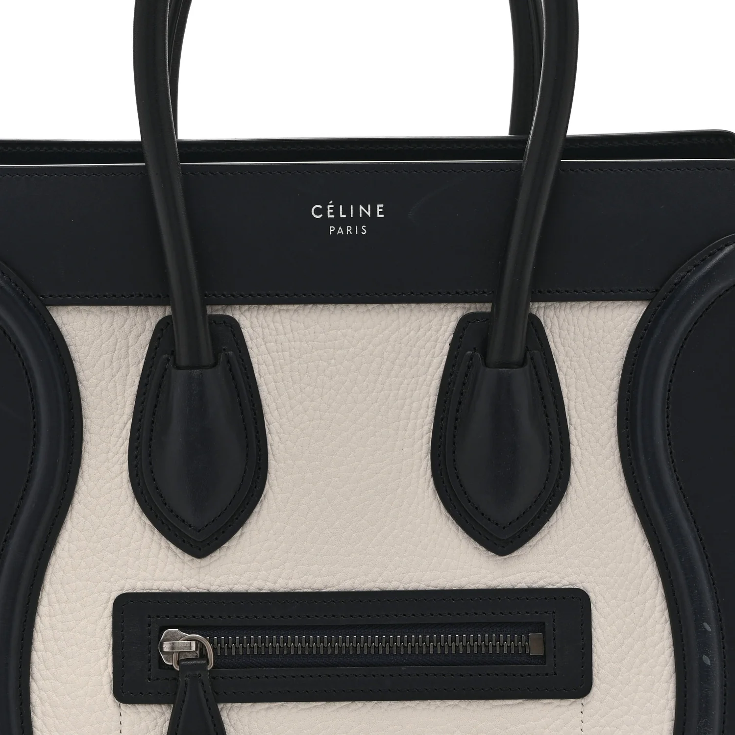 Baby Grained Calfskin Nubuck Micro Tri-Color Luggage White - Image 8