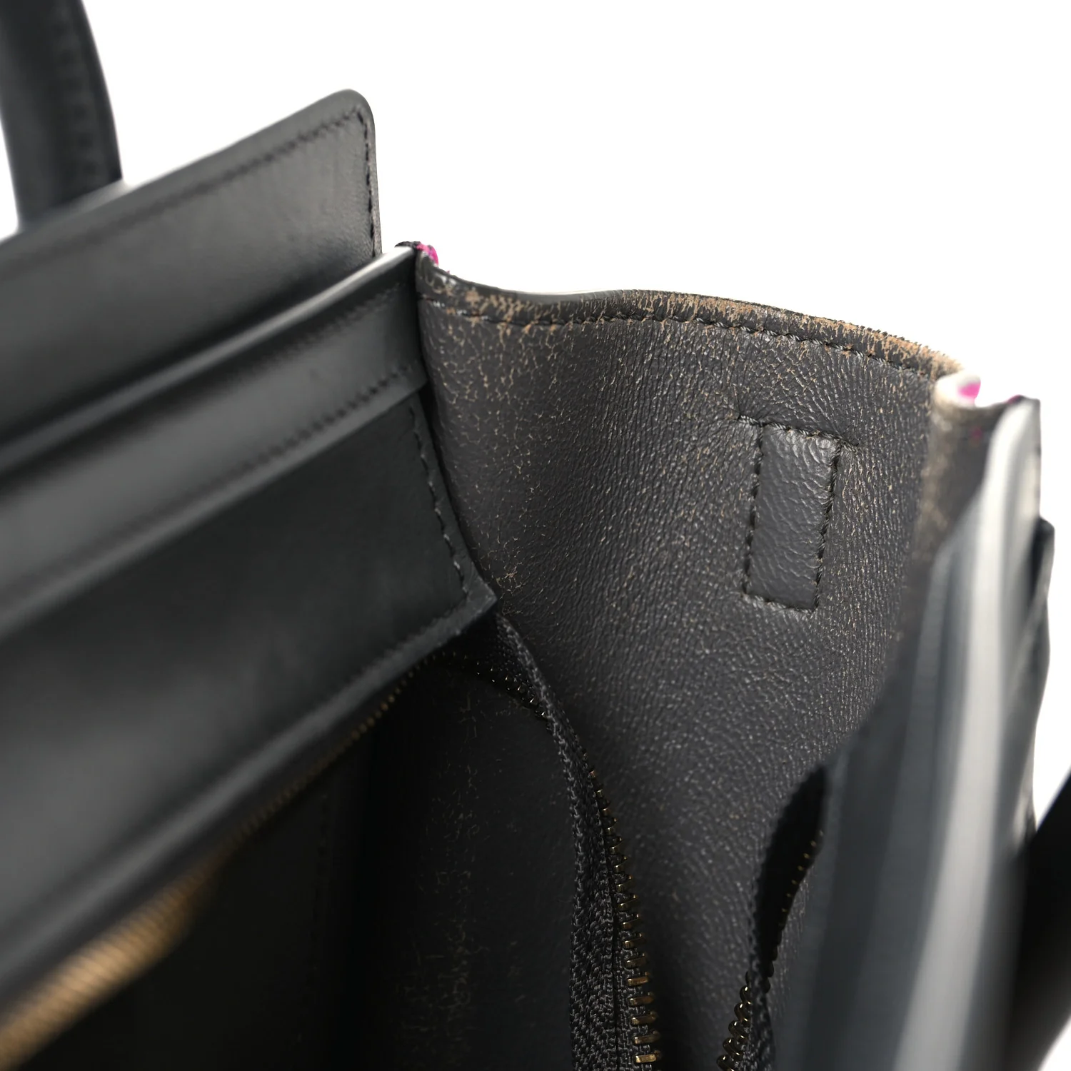 Baby Grained Calfskin Nubuck Nano Tri-Color Luggage Fuchsia - Image 13
