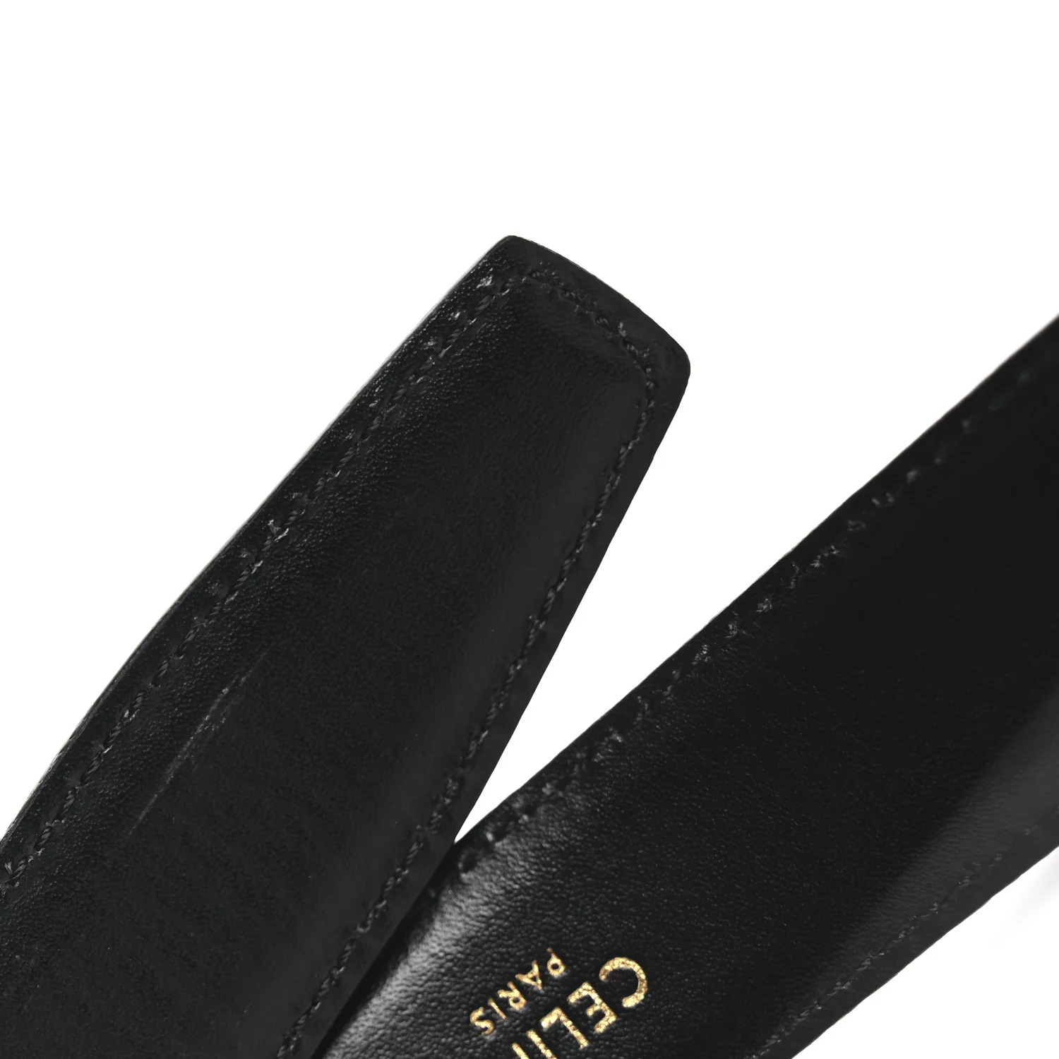 Box Calfskin Medium 25mm Triomphe Belt 75 30 Black - Image 7