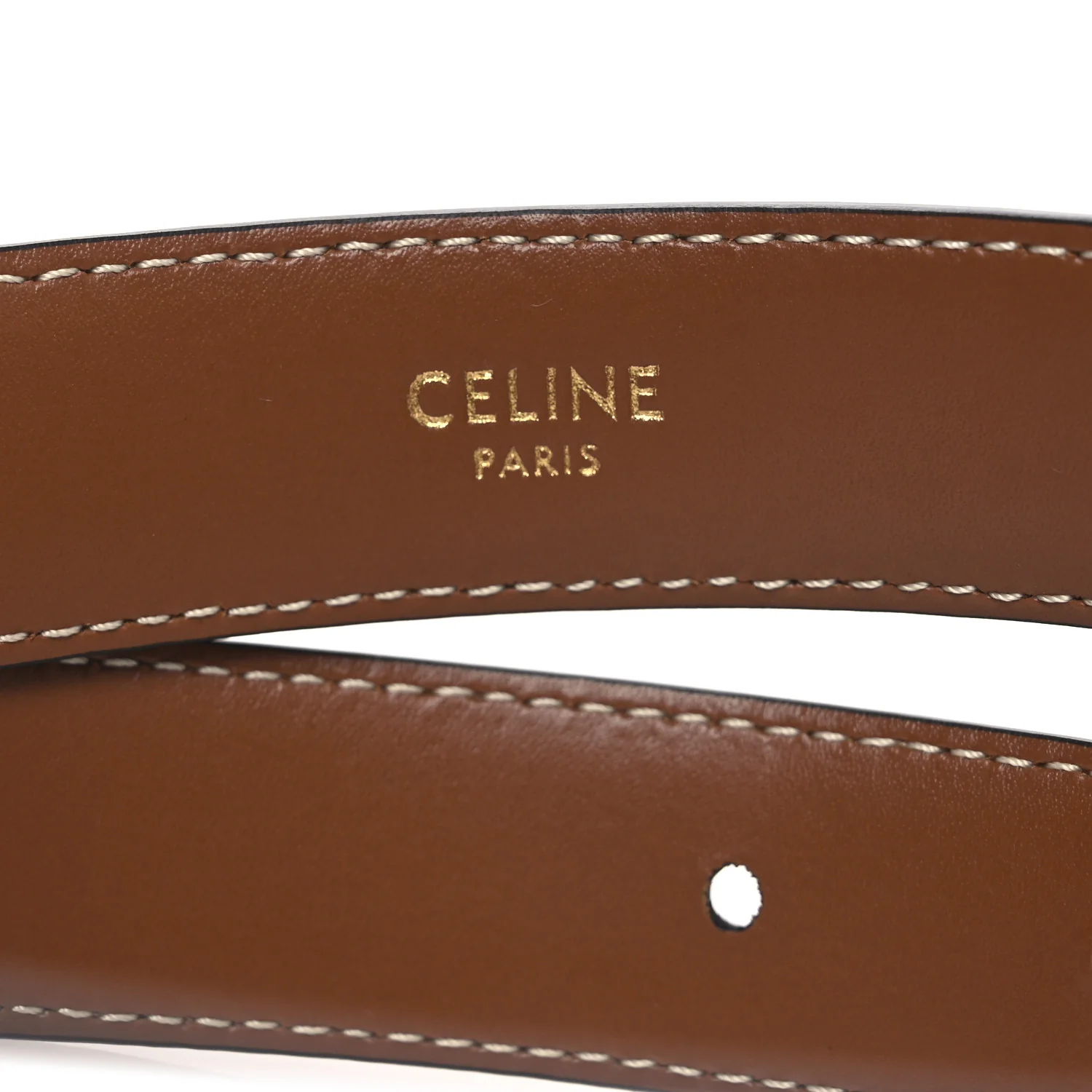 Box Calfskin Medium 25mm Triomphe Belt 75 30 Tan - Image 5