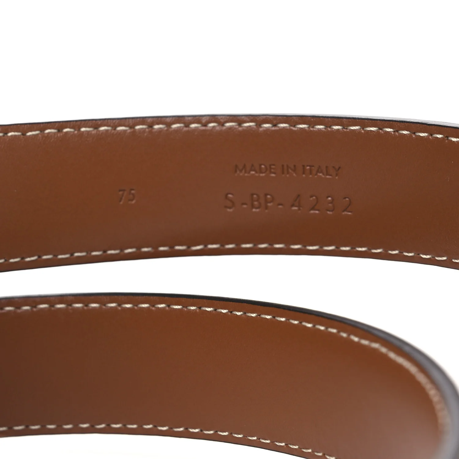 Box Calfskin Medium 25mm Triomphe Belt 75 30 Tan - Image 6
