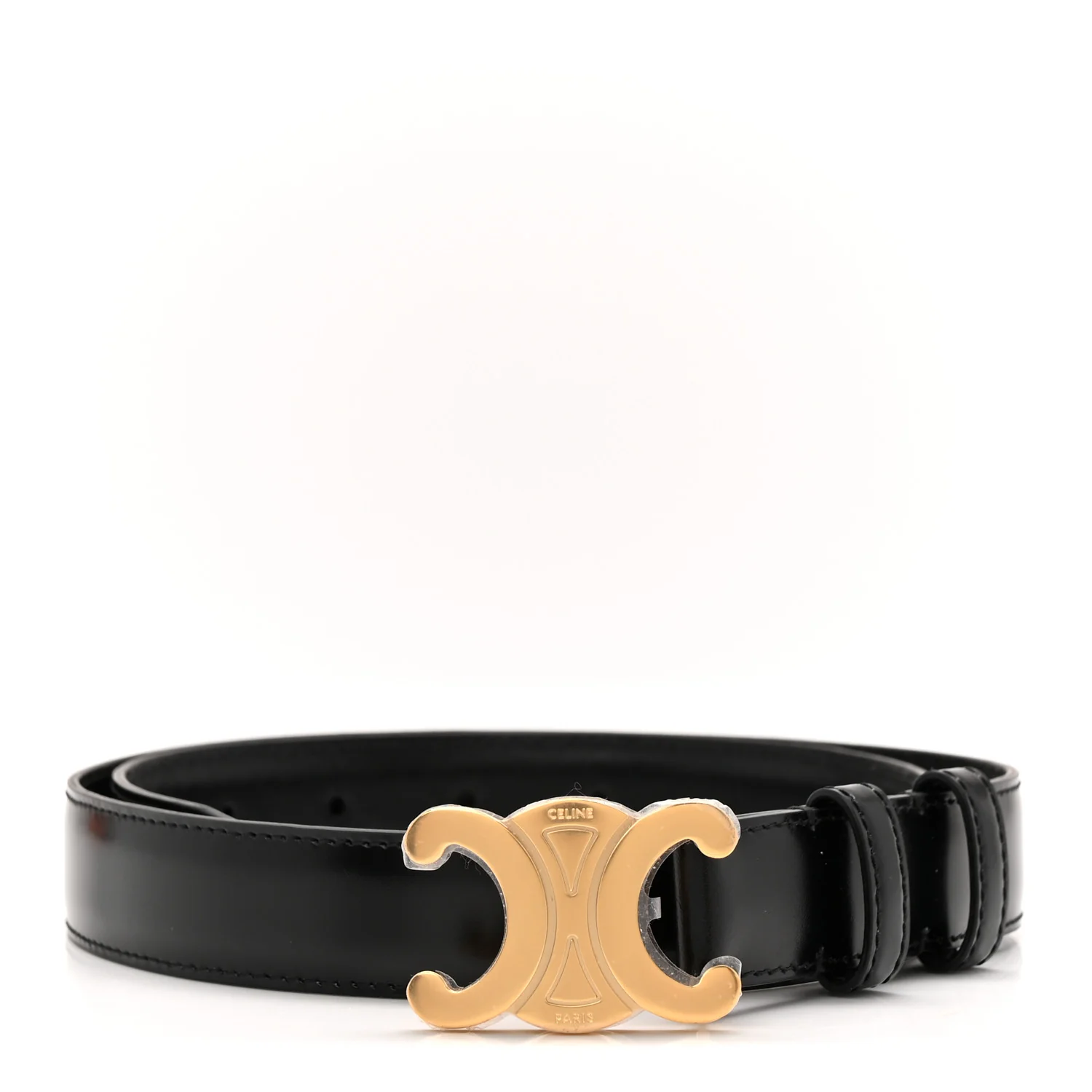 Box Calfskin Medium 25mm Triomphe Belt 75 Black