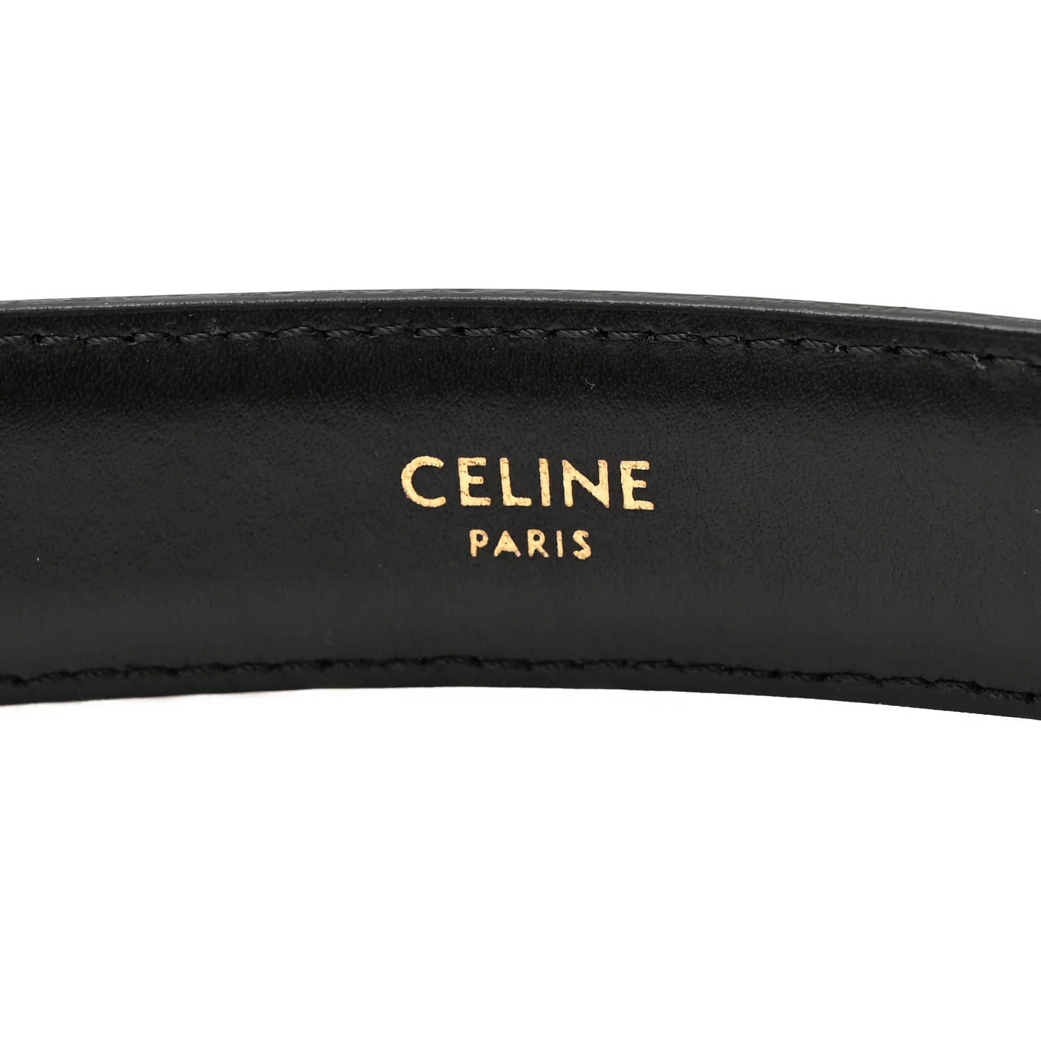 Box Calfskin Medium 25mm Triomphe Belt 75 Black - Image 4