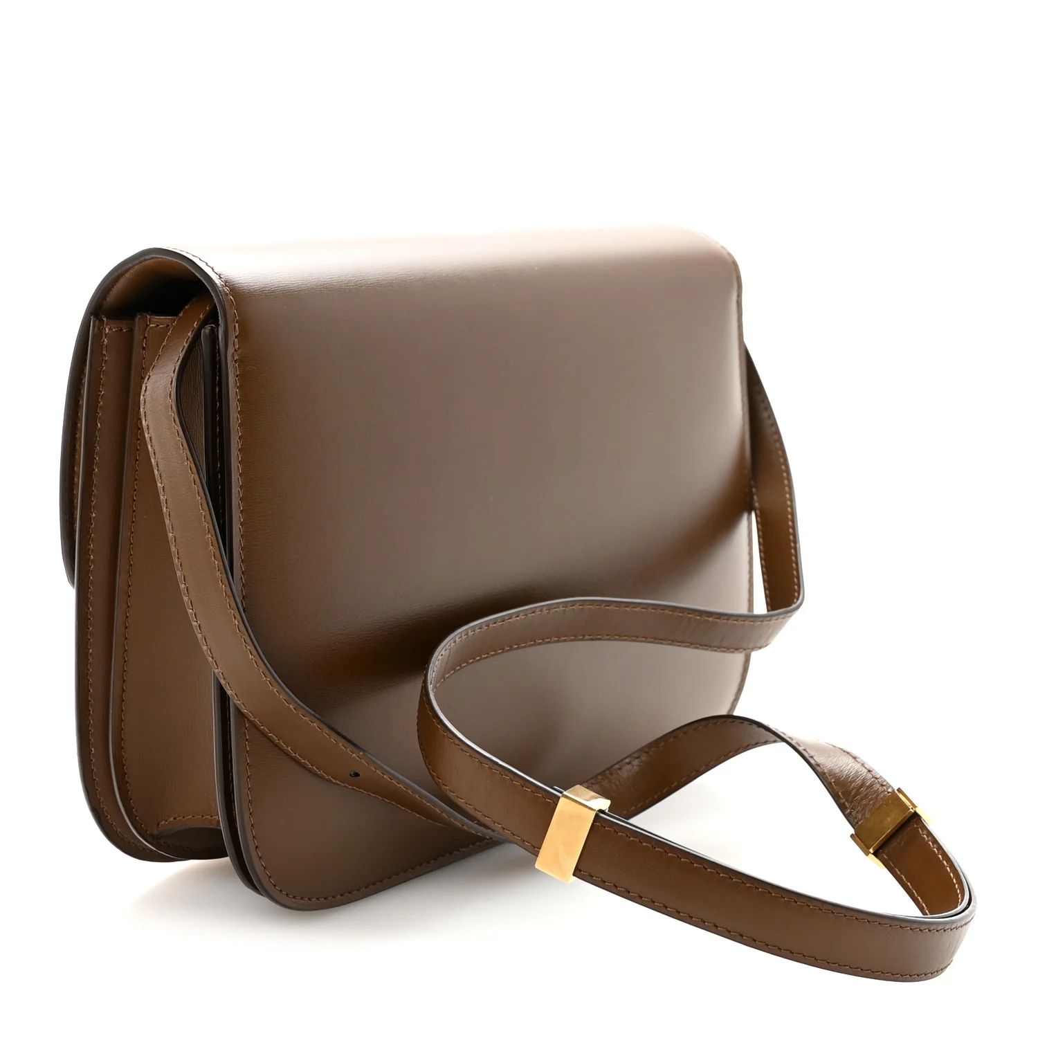 Box Calfskin Medium Classic Box Flap Bag Camel - Image 3