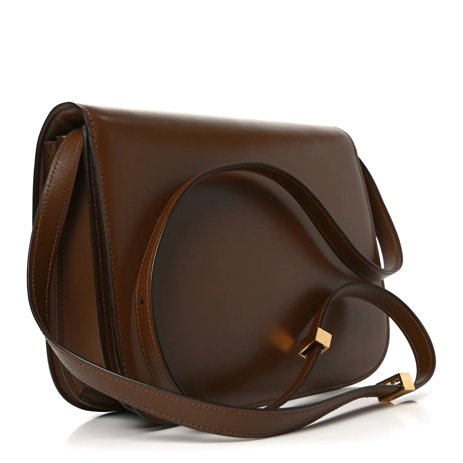 Box Calfskin Medium Classic Box Flap Bag Camel - Image 3