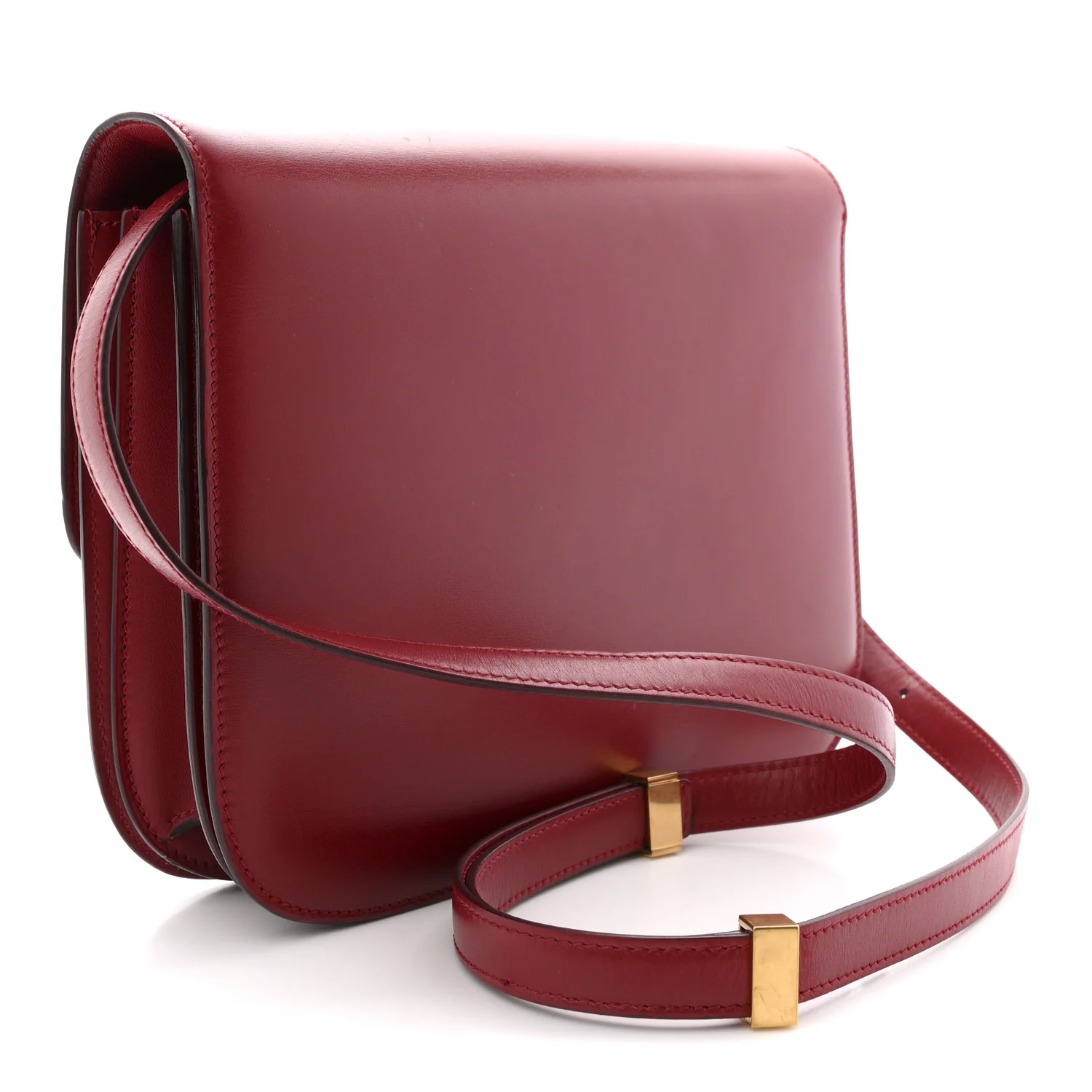 Box Calfskin Medium Classic Box Flap Bag Red - Image 3