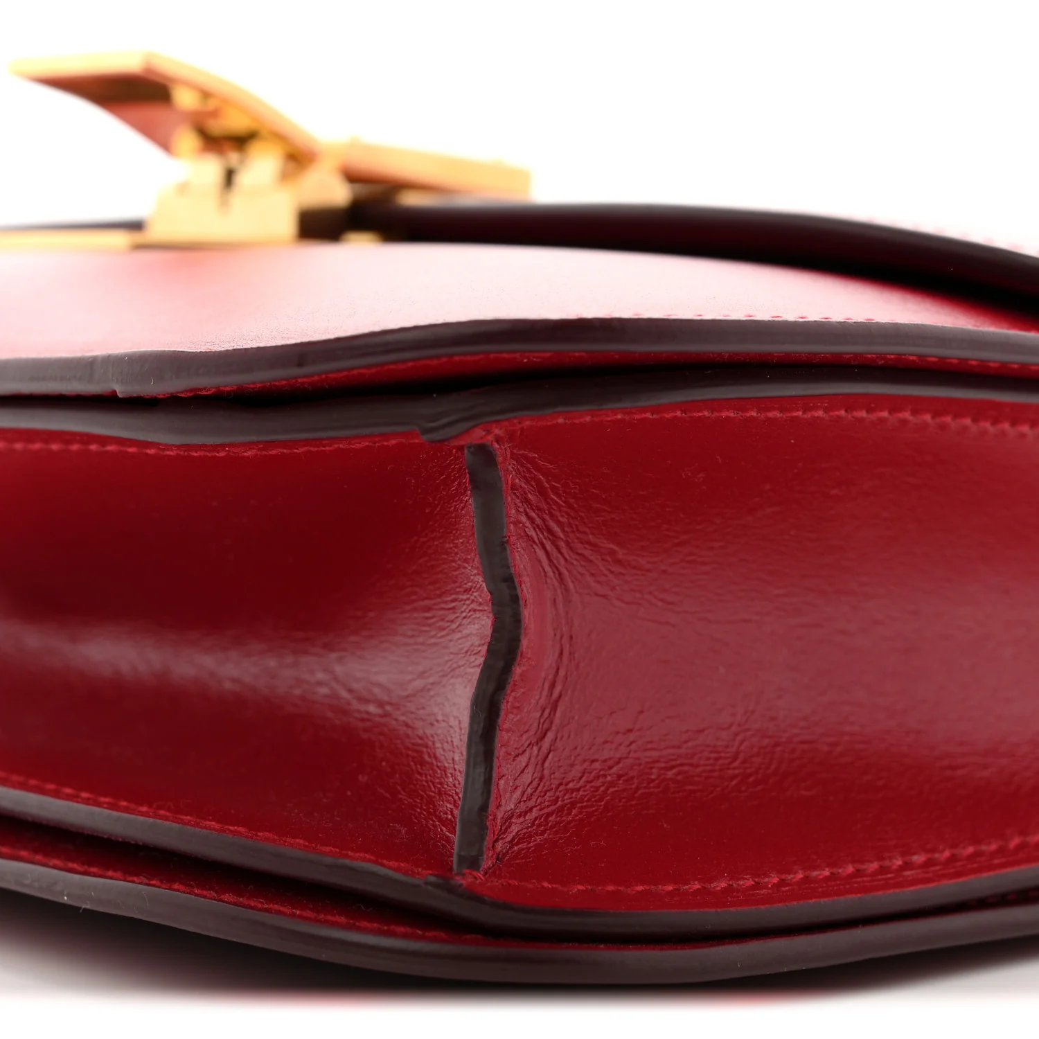 Box Calfskin Medium Classic Box Flap Bag Red - Image 10