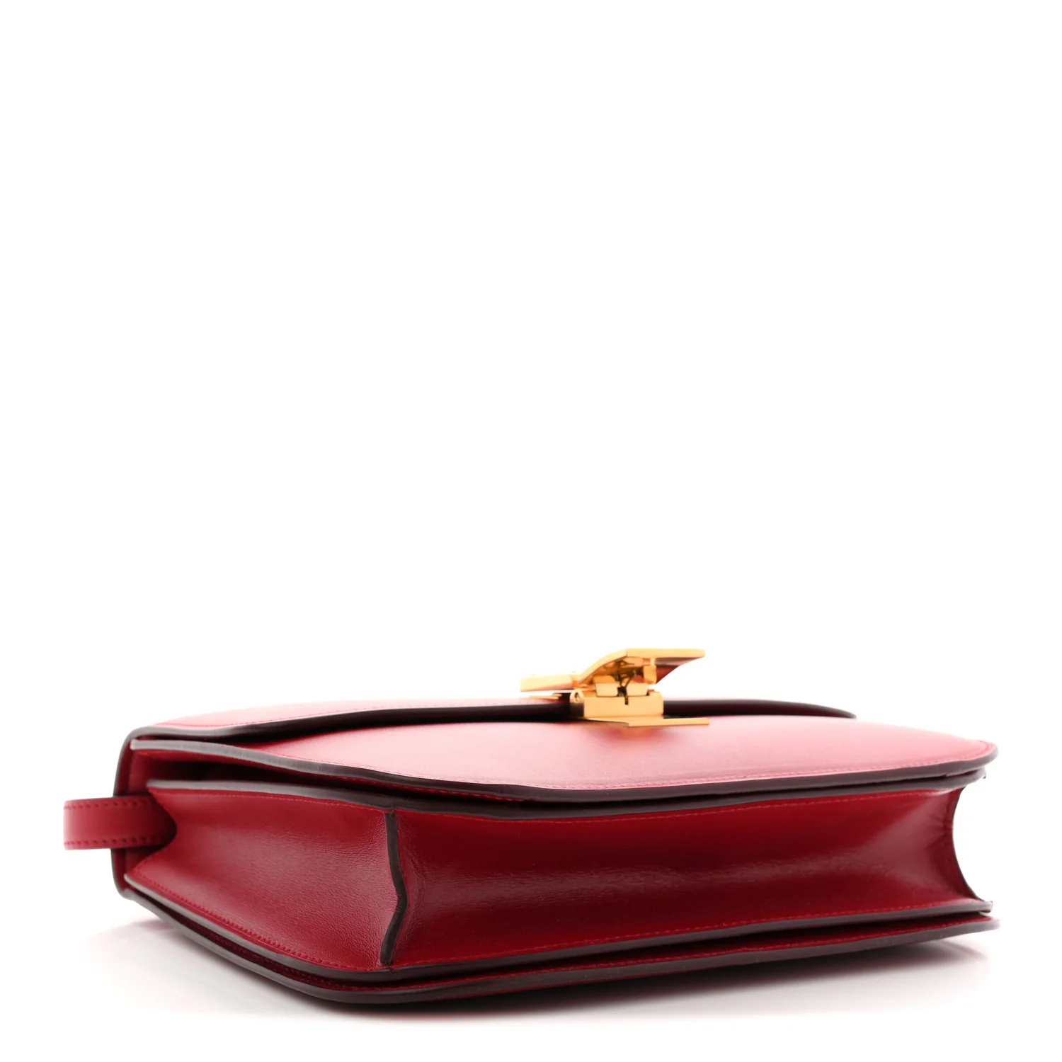 Box Calfskin Medium Classic Box Flap Bag Red - Image 4