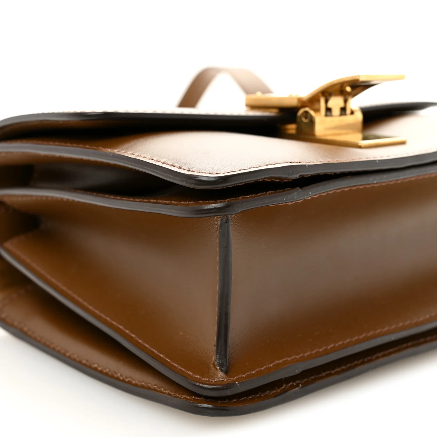 Box Calfskin Small Classic Box Flap Bag Camel - Image 10