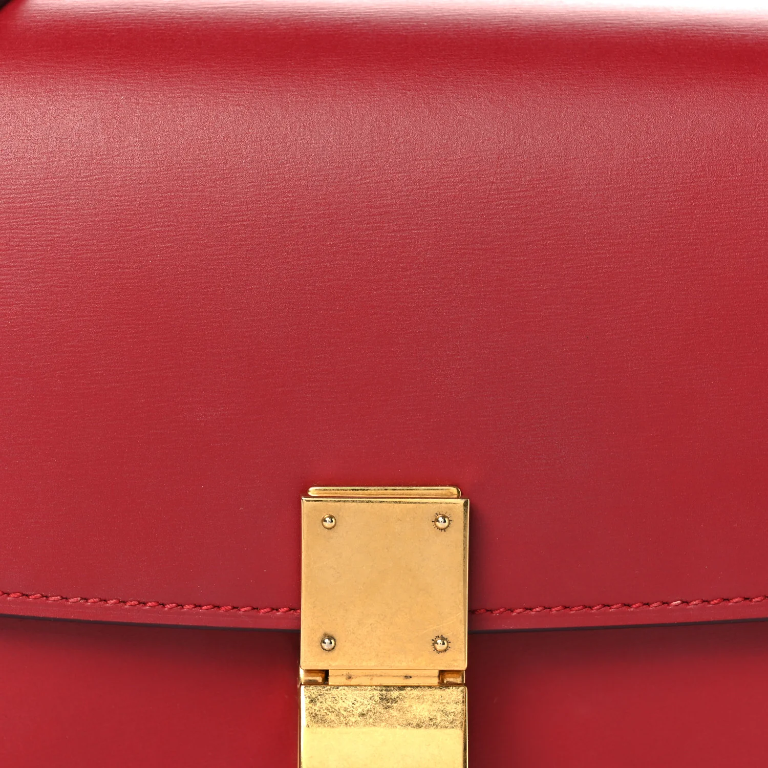 Box Calfskin Small Classic Box Flap Bag Red - Image 7