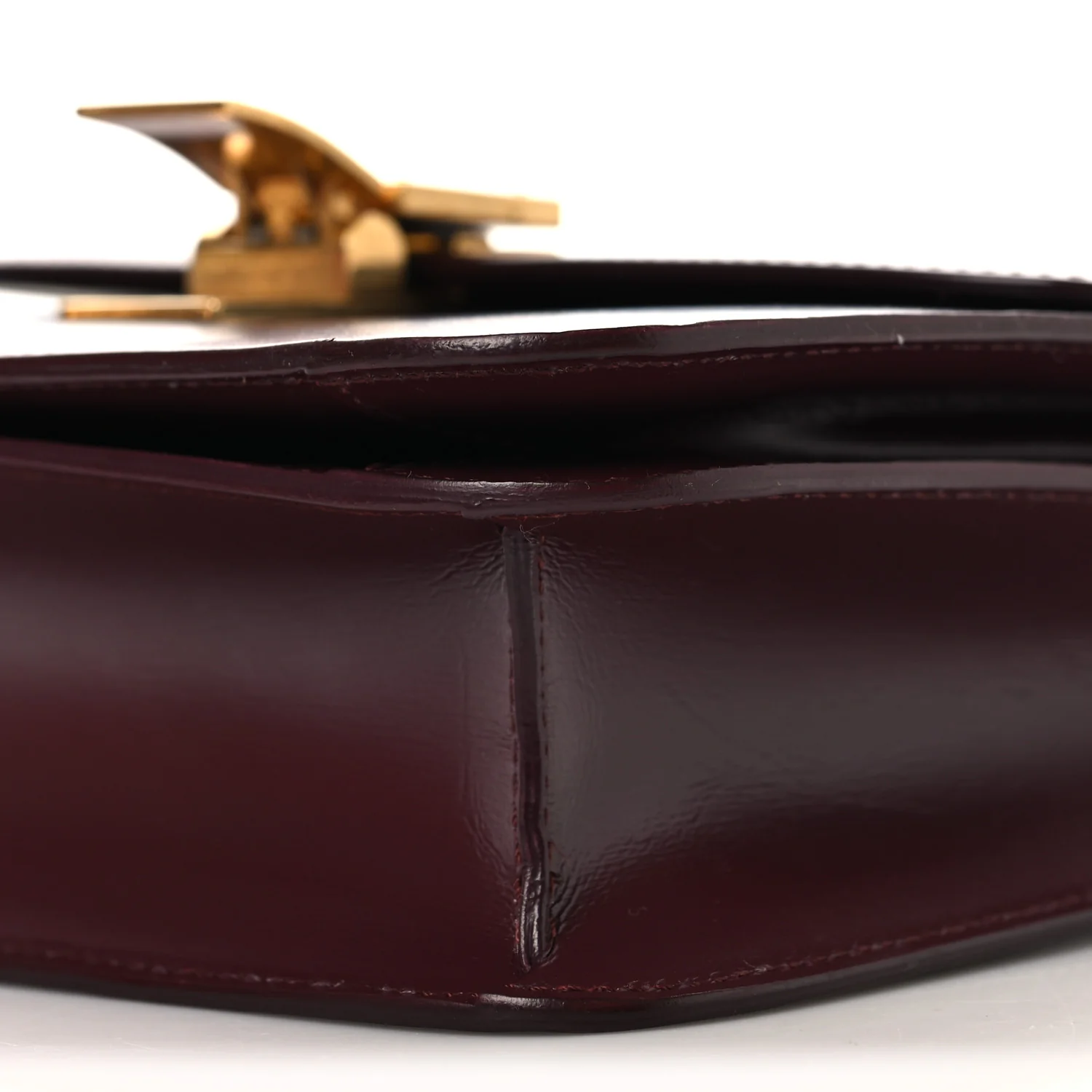 Box Calfskin Teen Classic Box Flap Bag Burgundy - Image 9