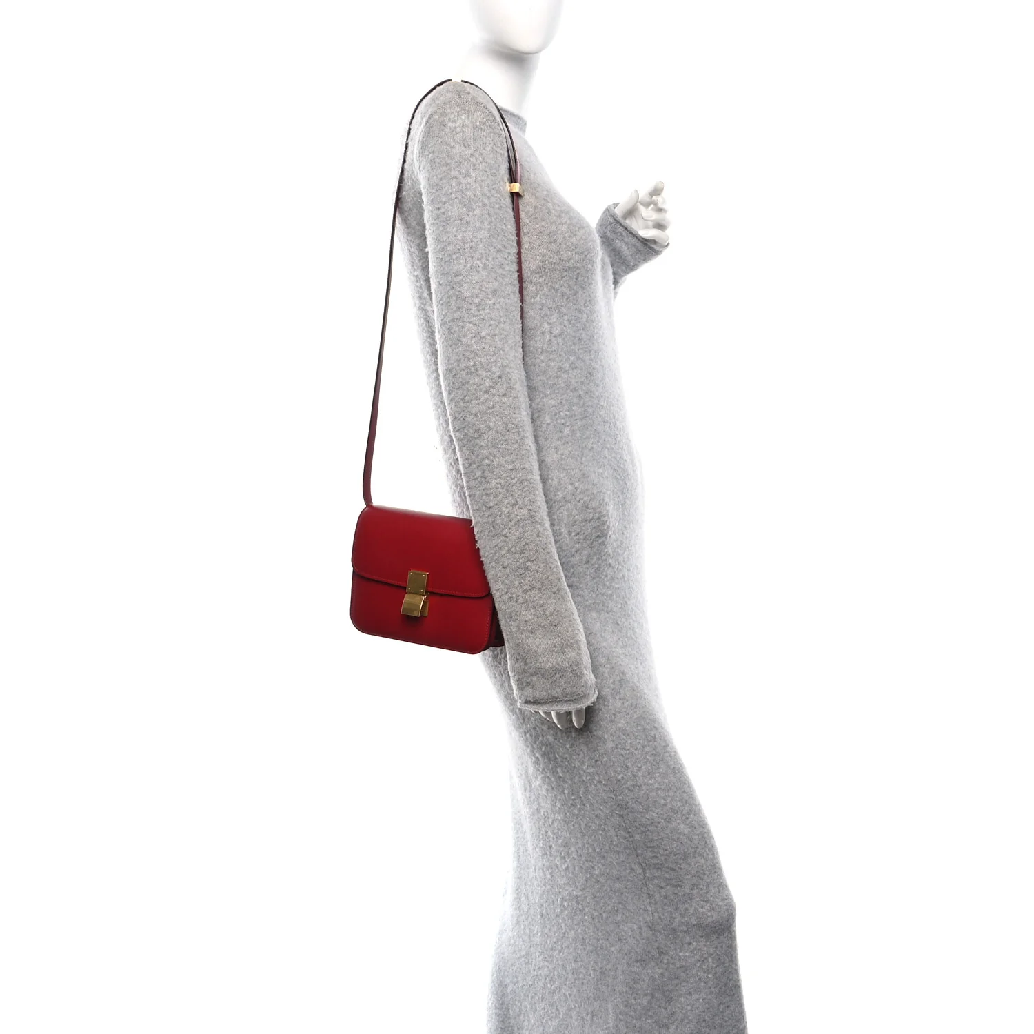 Box Calfskin Teen Classic Box Flap Bag Red - Image 2