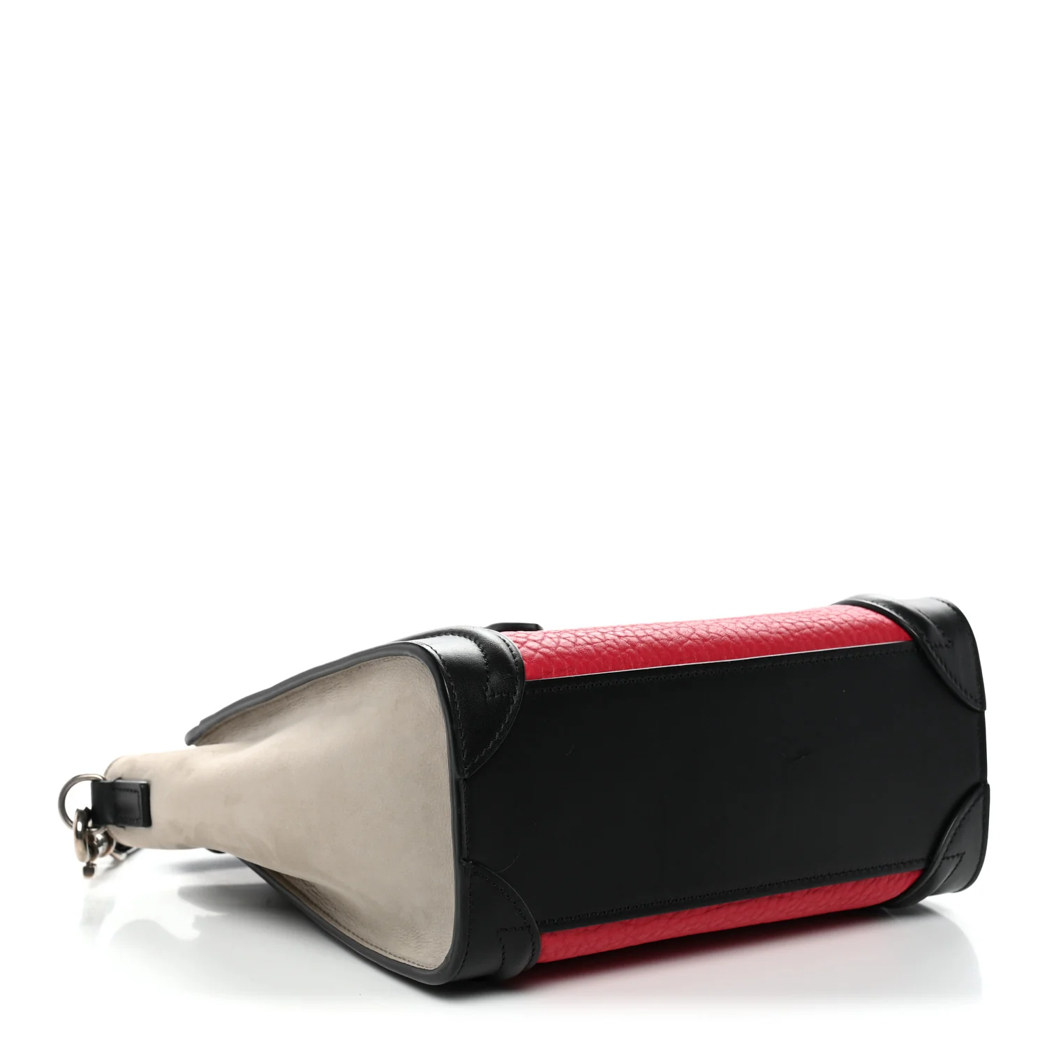 Bullhide Calfskin Nubuck Nano Tri-Color Luggage Bright Red - Image 4