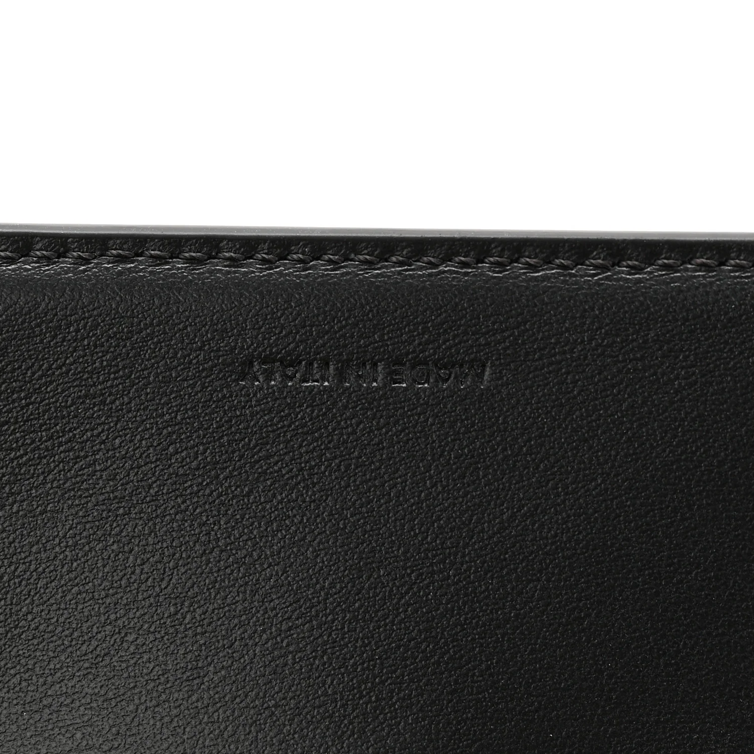 Calfskin Compact Triomphe Wallet With Coin Purse Black - Image 7