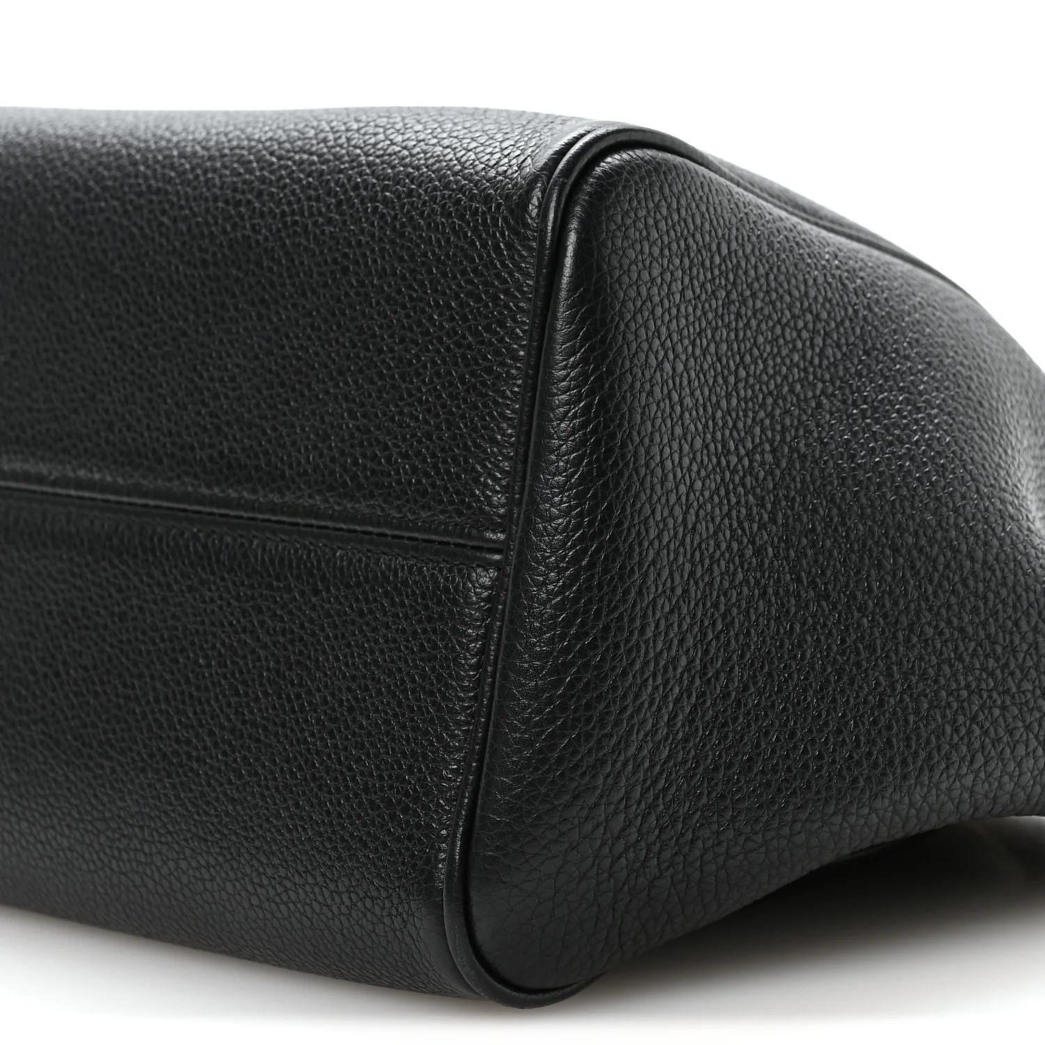 Calfskin Cuir Small Triomphe Cabas Drawstring Black - Image 10