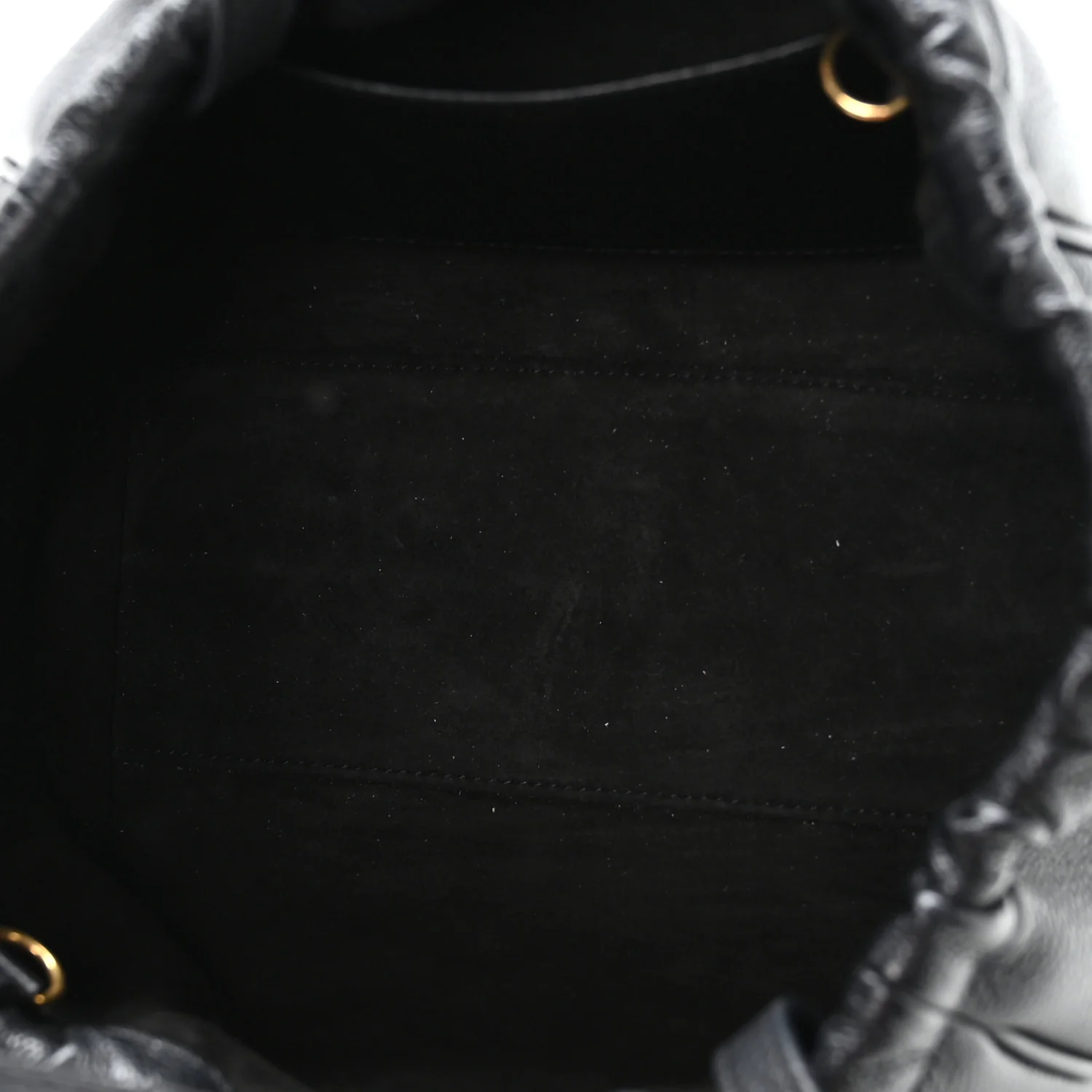 Calfskin Cuir Small Triomphe Cabas Drawstring Black - Image 5