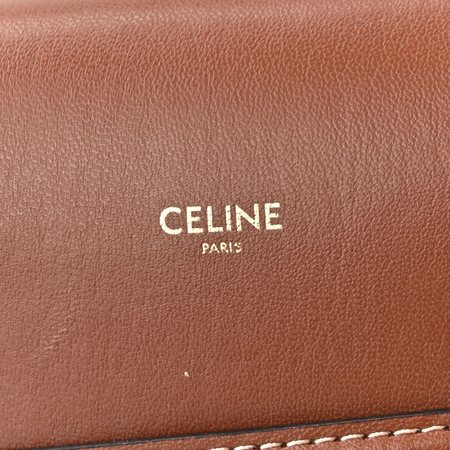 Calfskin Phone Pouch With Flap Tan - Image 9