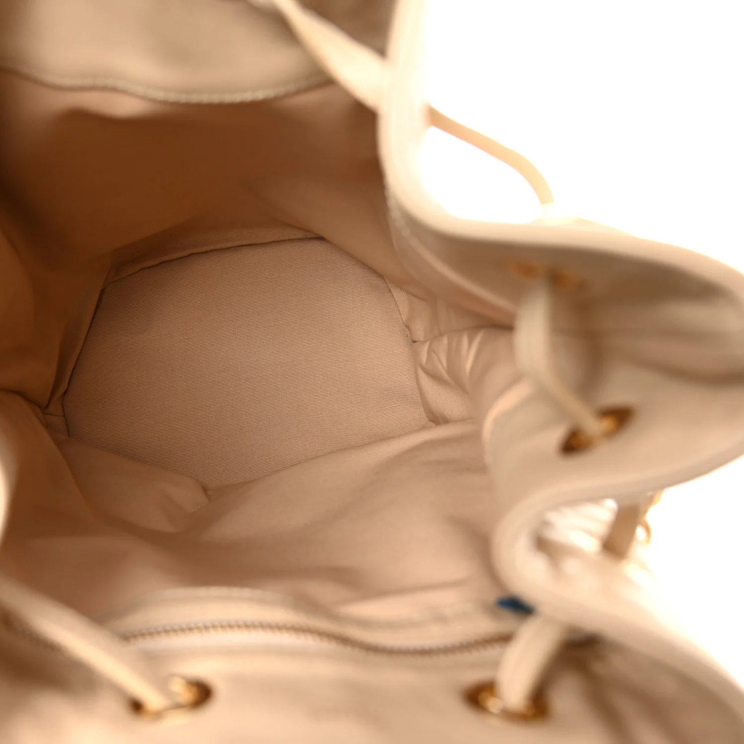 Calfskin Quilted Small C Backpack Nude - Image 5